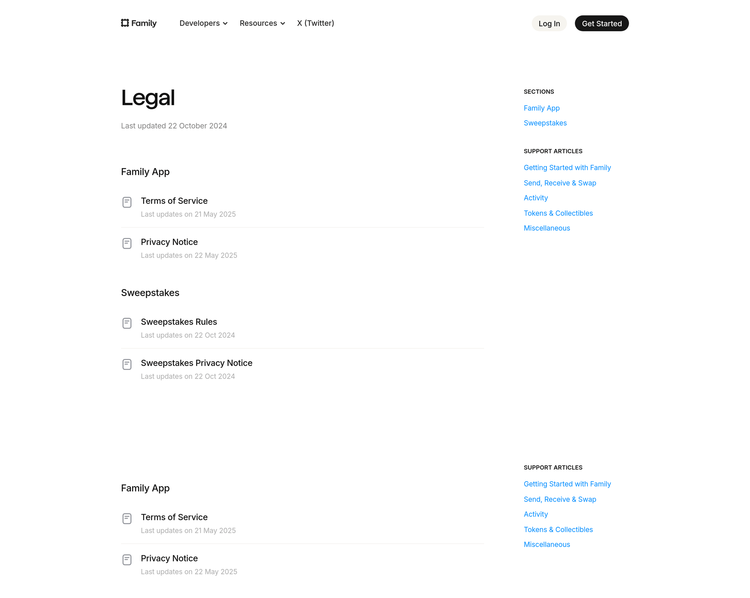 Family - Legal | Family screen