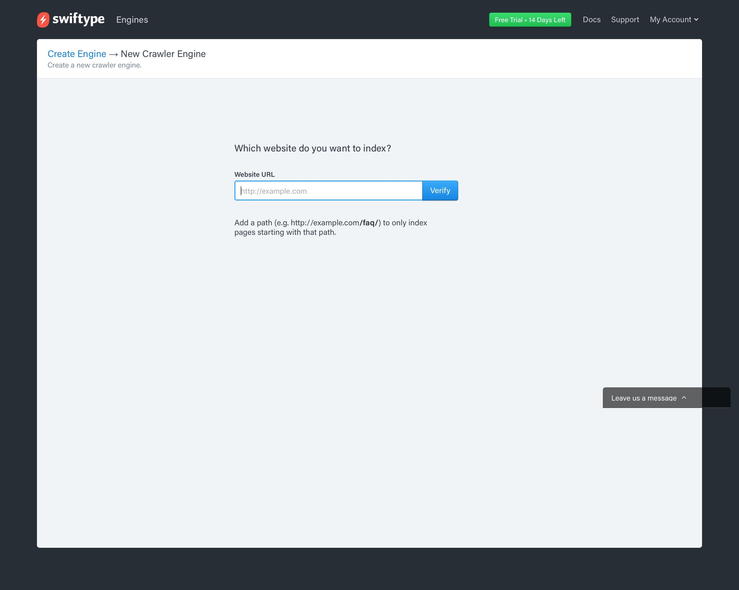 Swiftype - Onboarding screen