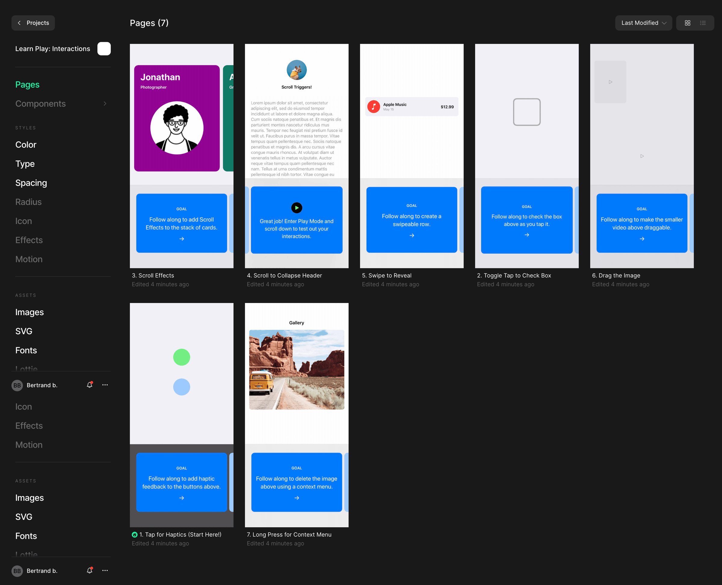 Play - Learn Play Interactions | Play screen
