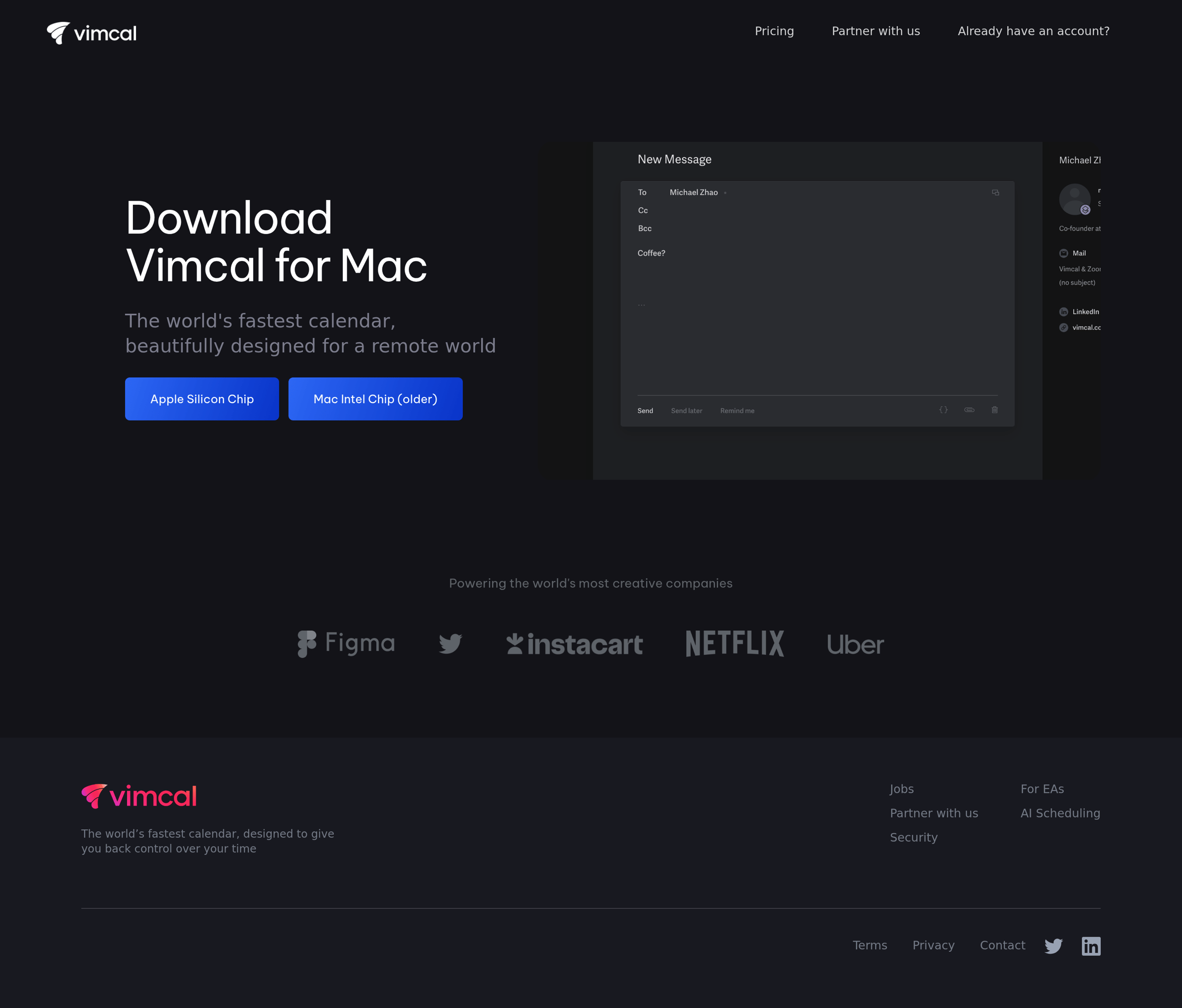 downloads / mac · vimcal.com from Vimcal
