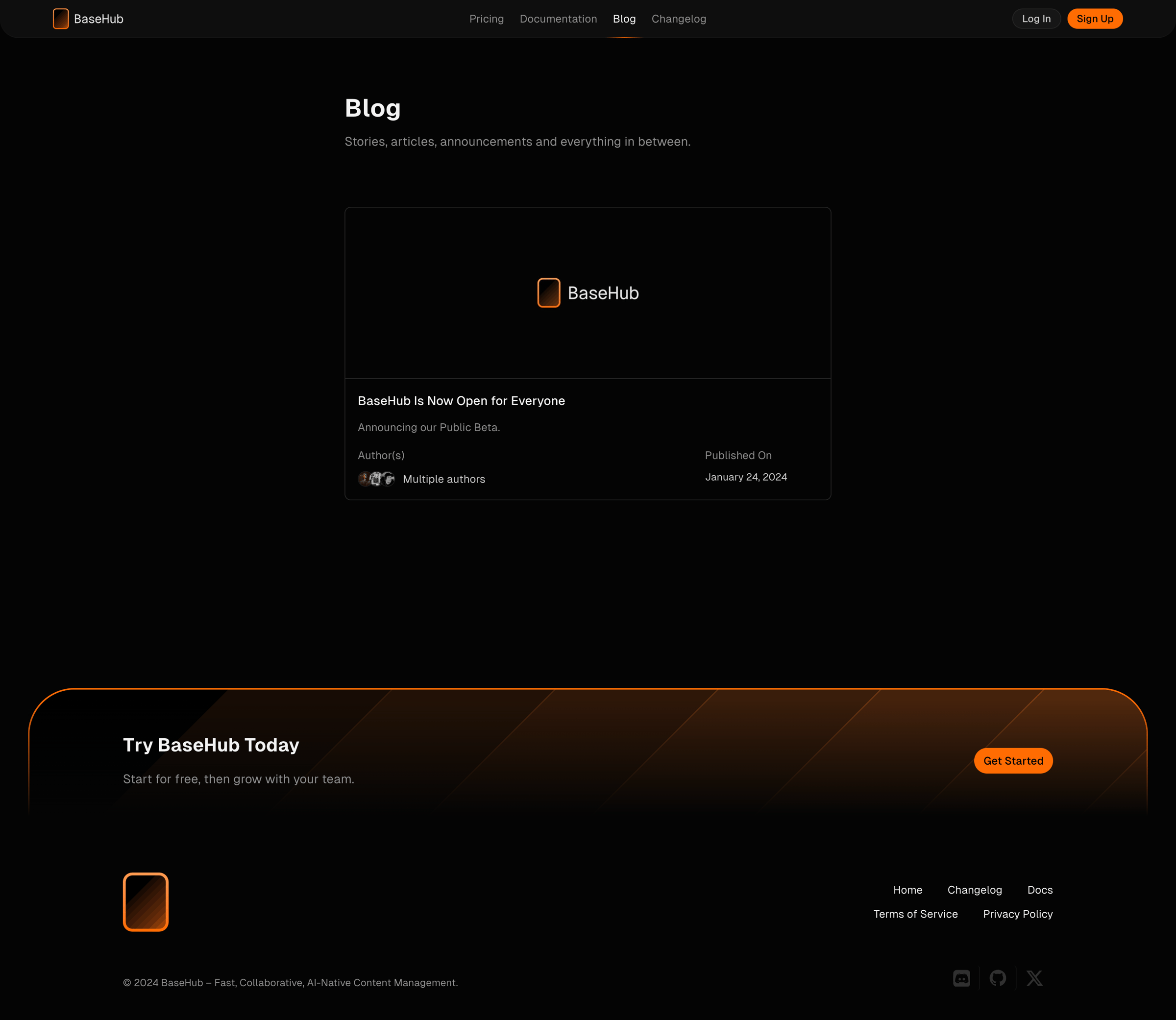 Basehub - Blog — BaseHub screen
