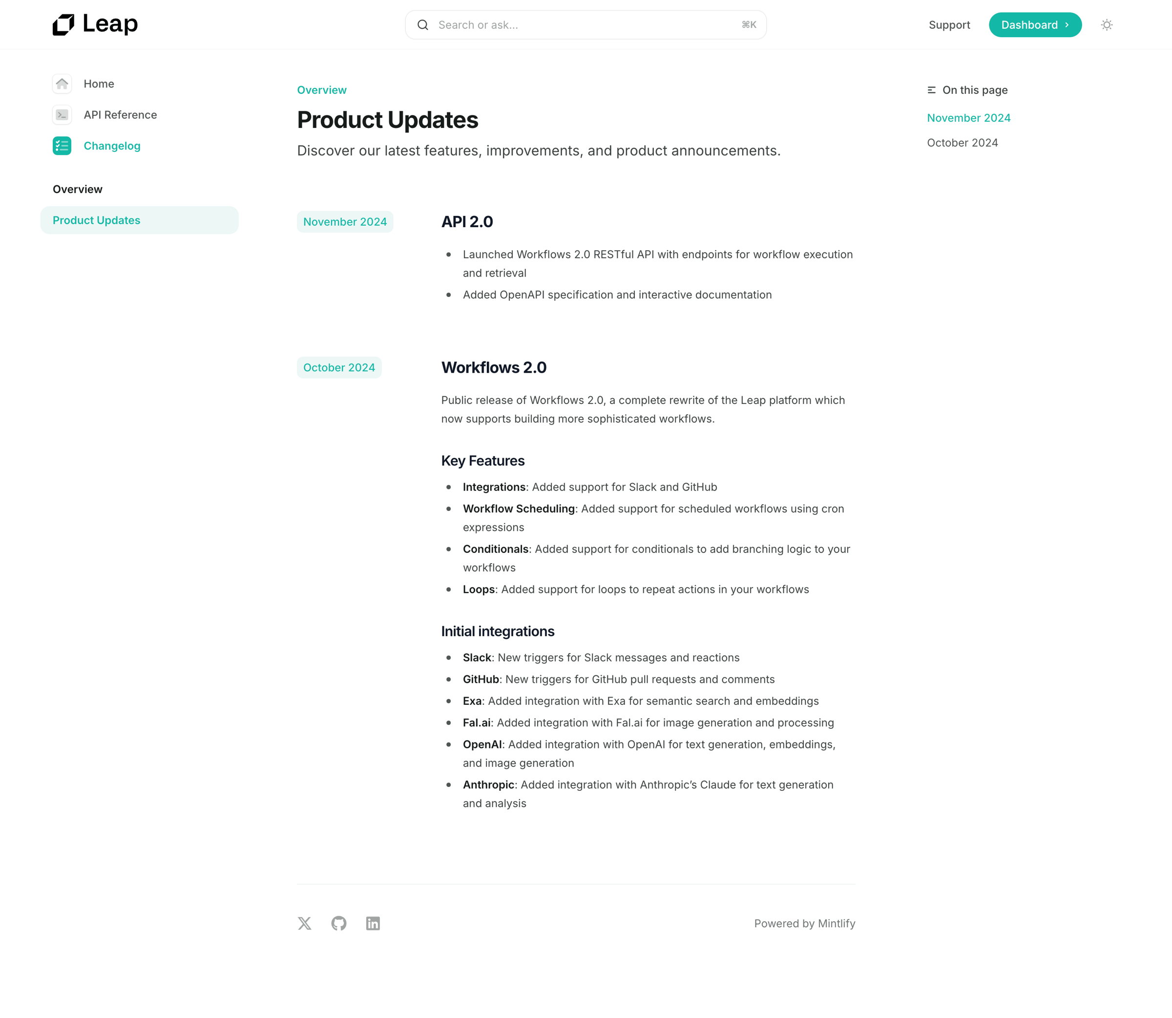 Leap - Product Updates - Leap AI screen