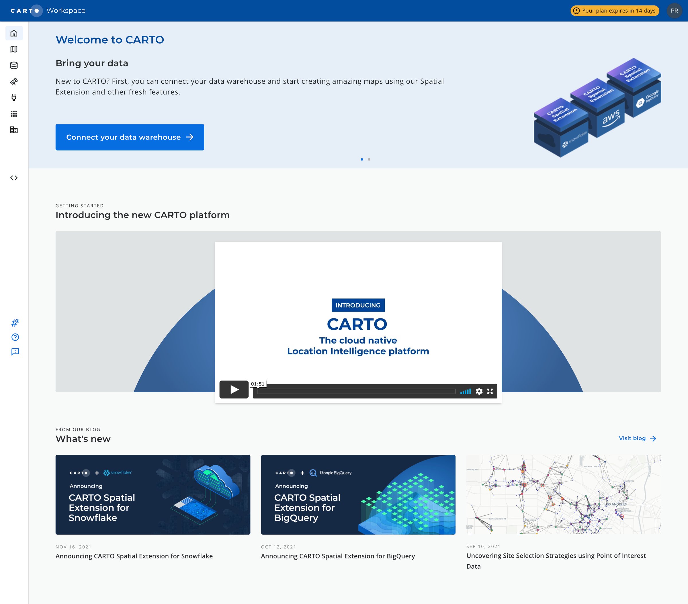 CARTO Workspace from Carto