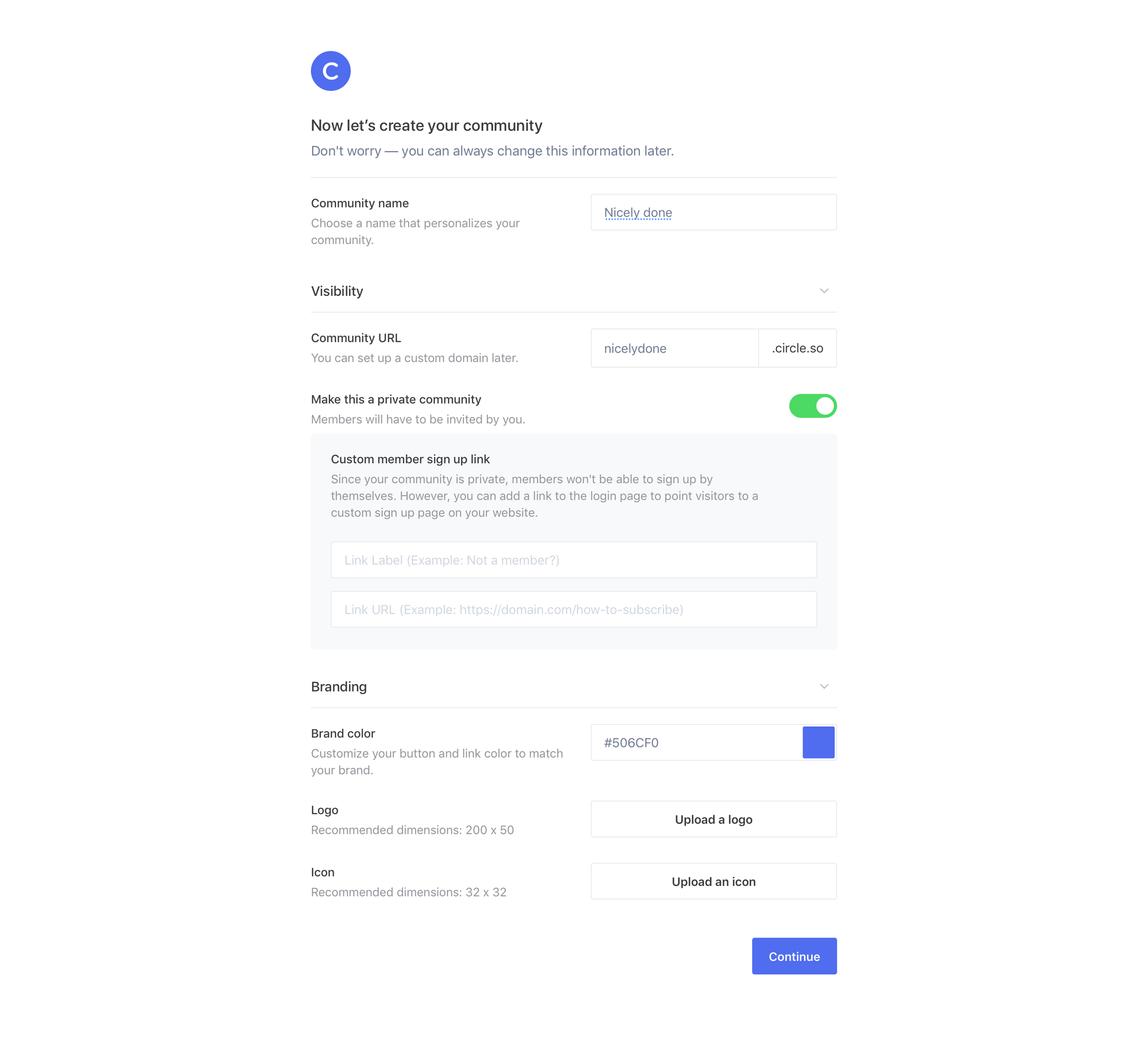 Circle - Onboarding screen
