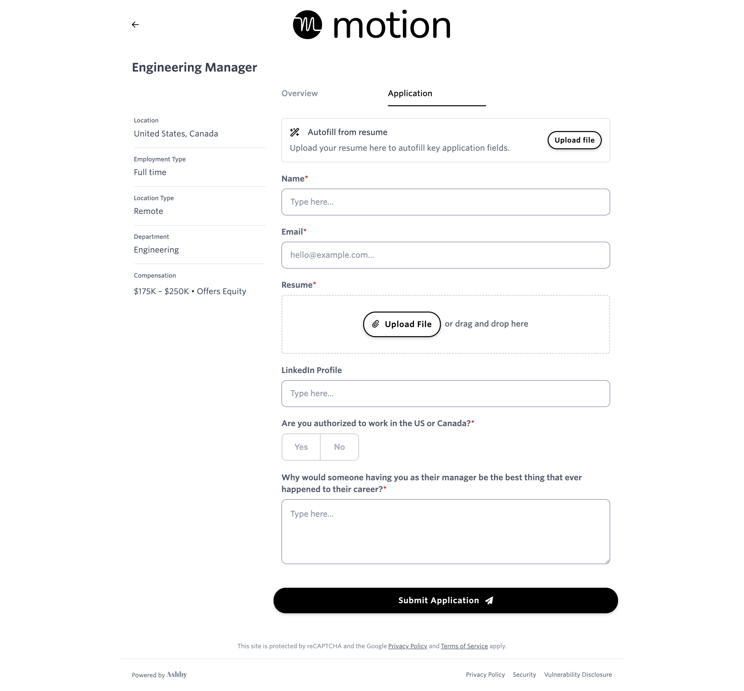Motion - Engineering Manager @ Motion screen