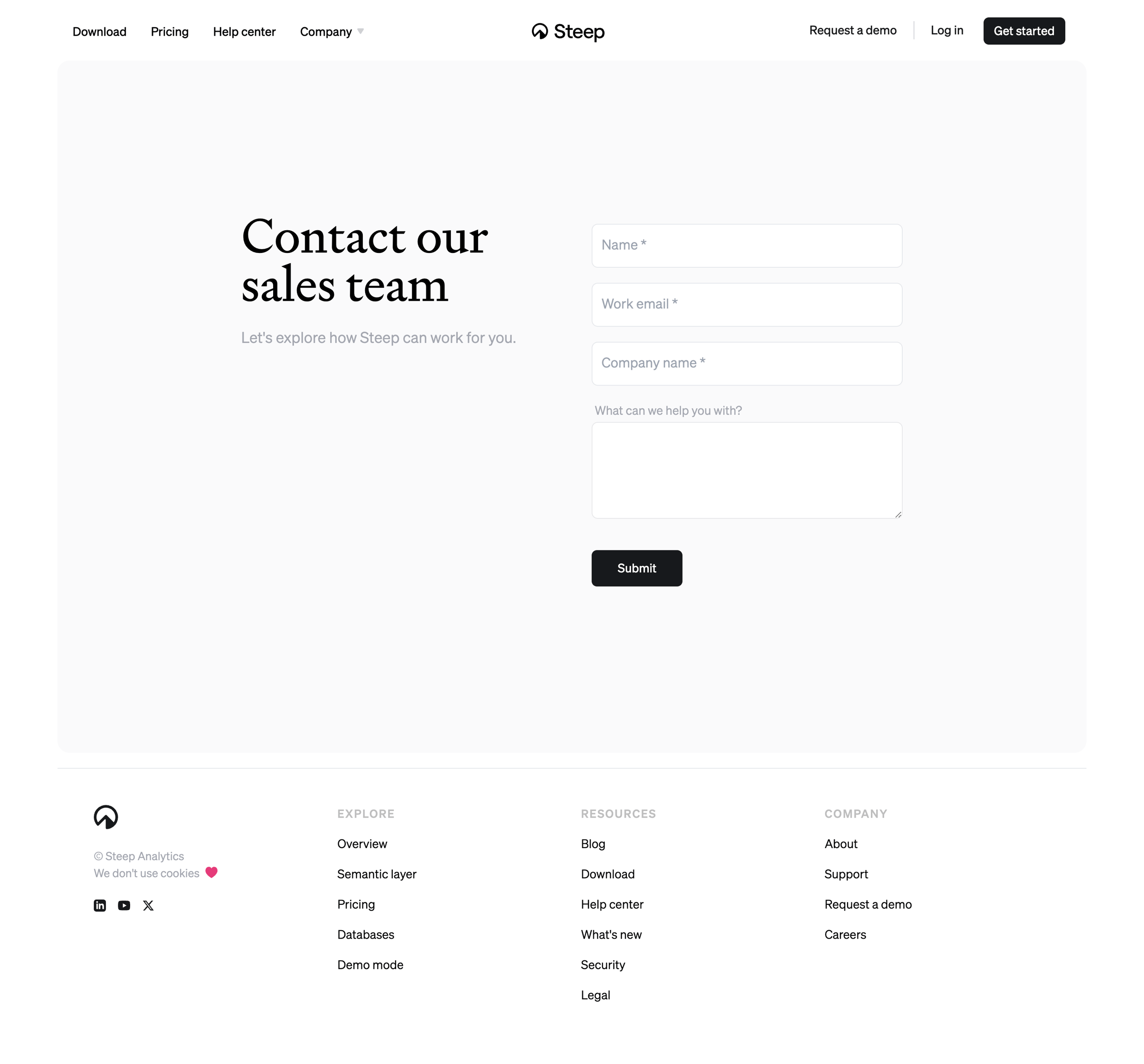 Steep - Steep - Contact screen