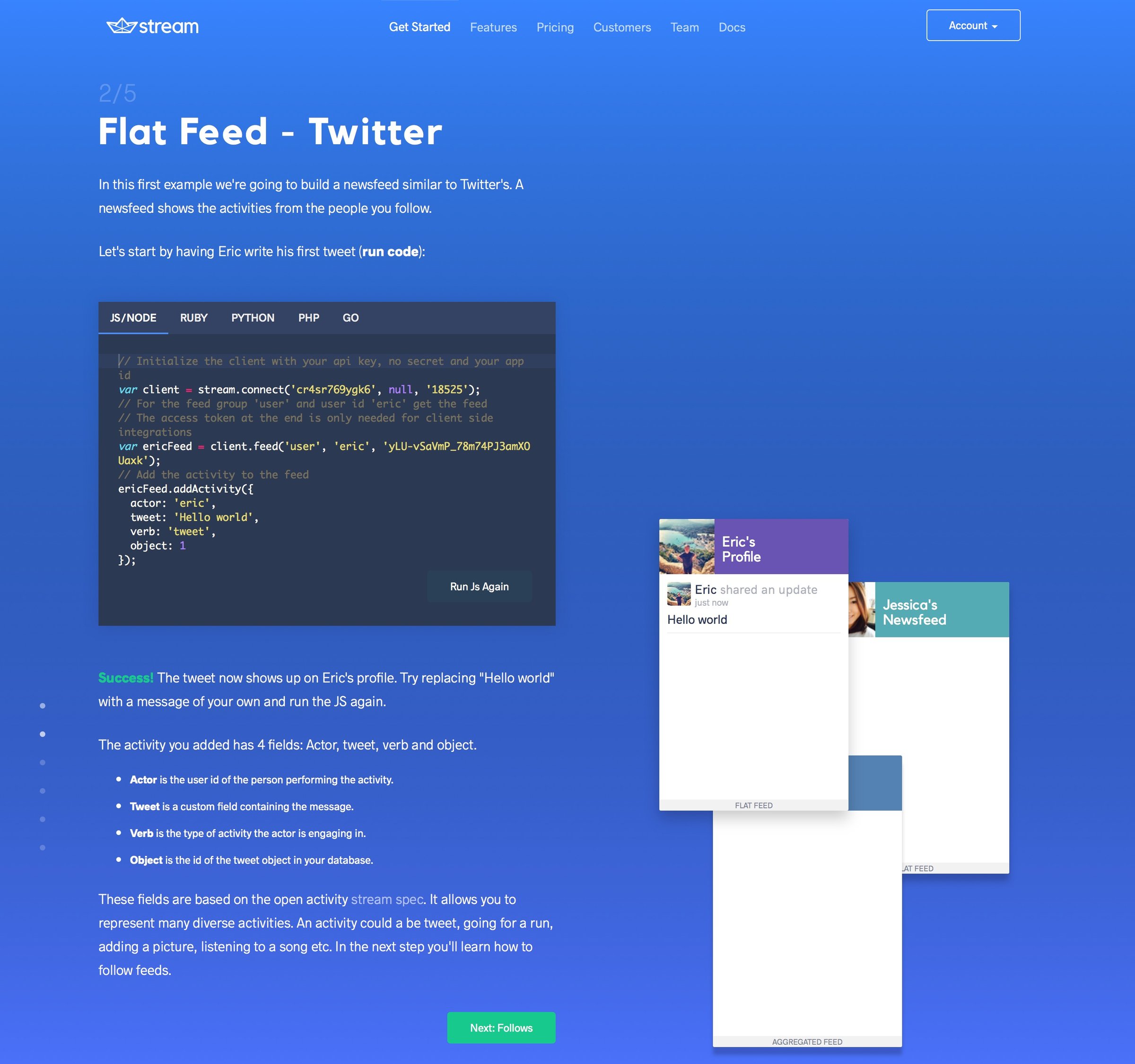 Stream - Onboarding screen