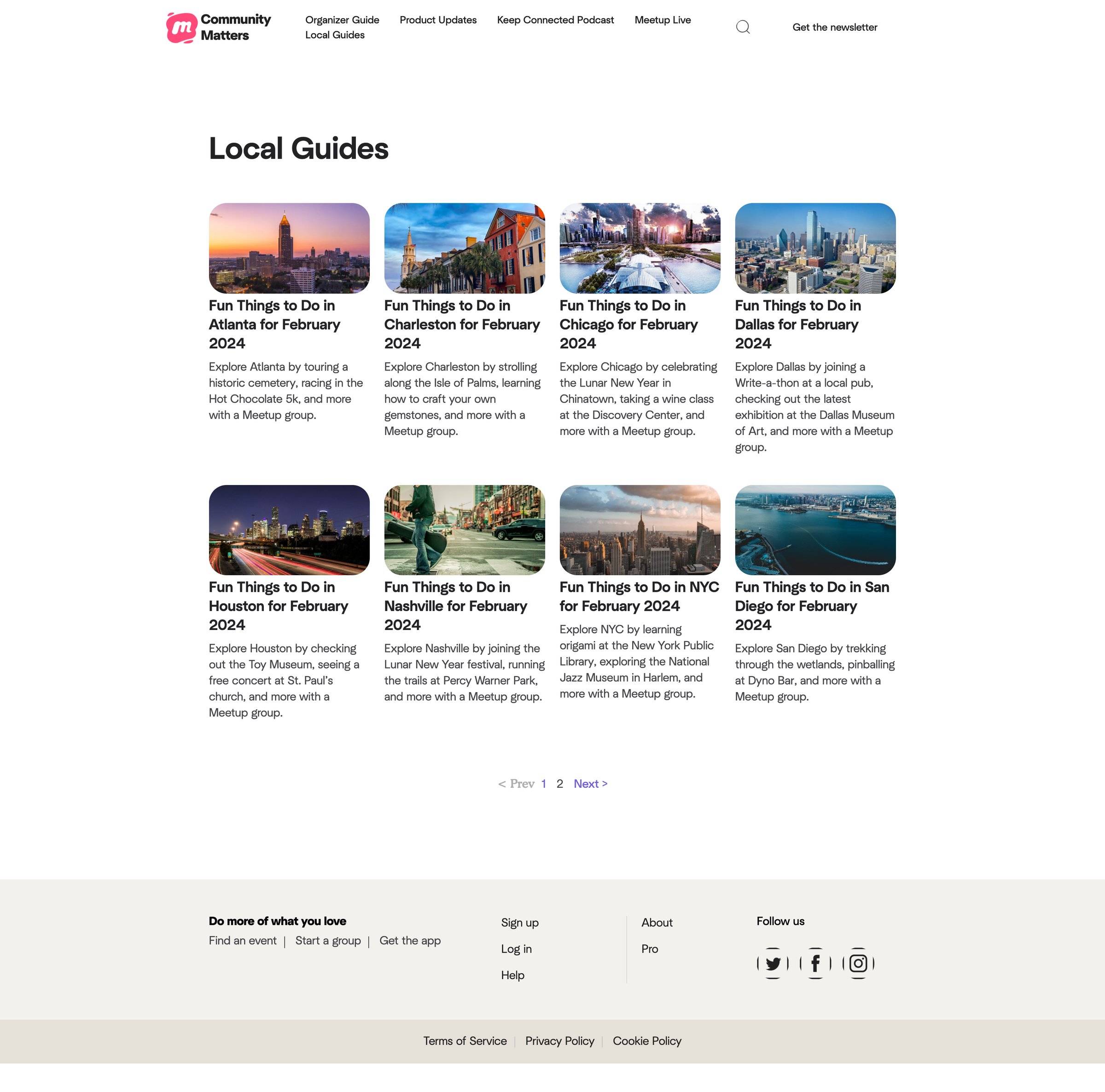Meetup - Local Guides - Meetup Blog screen