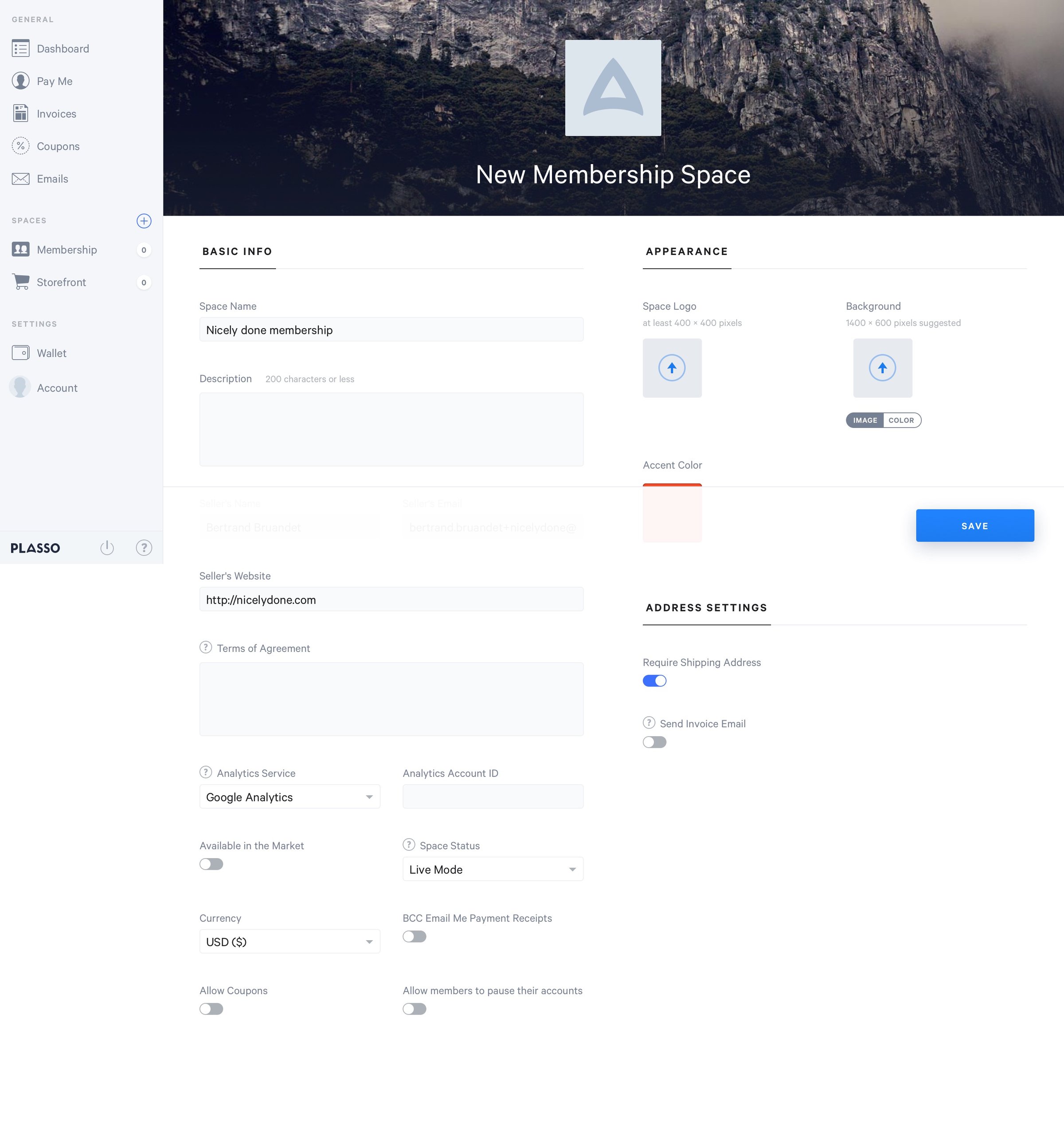 Plasso - Create screen
