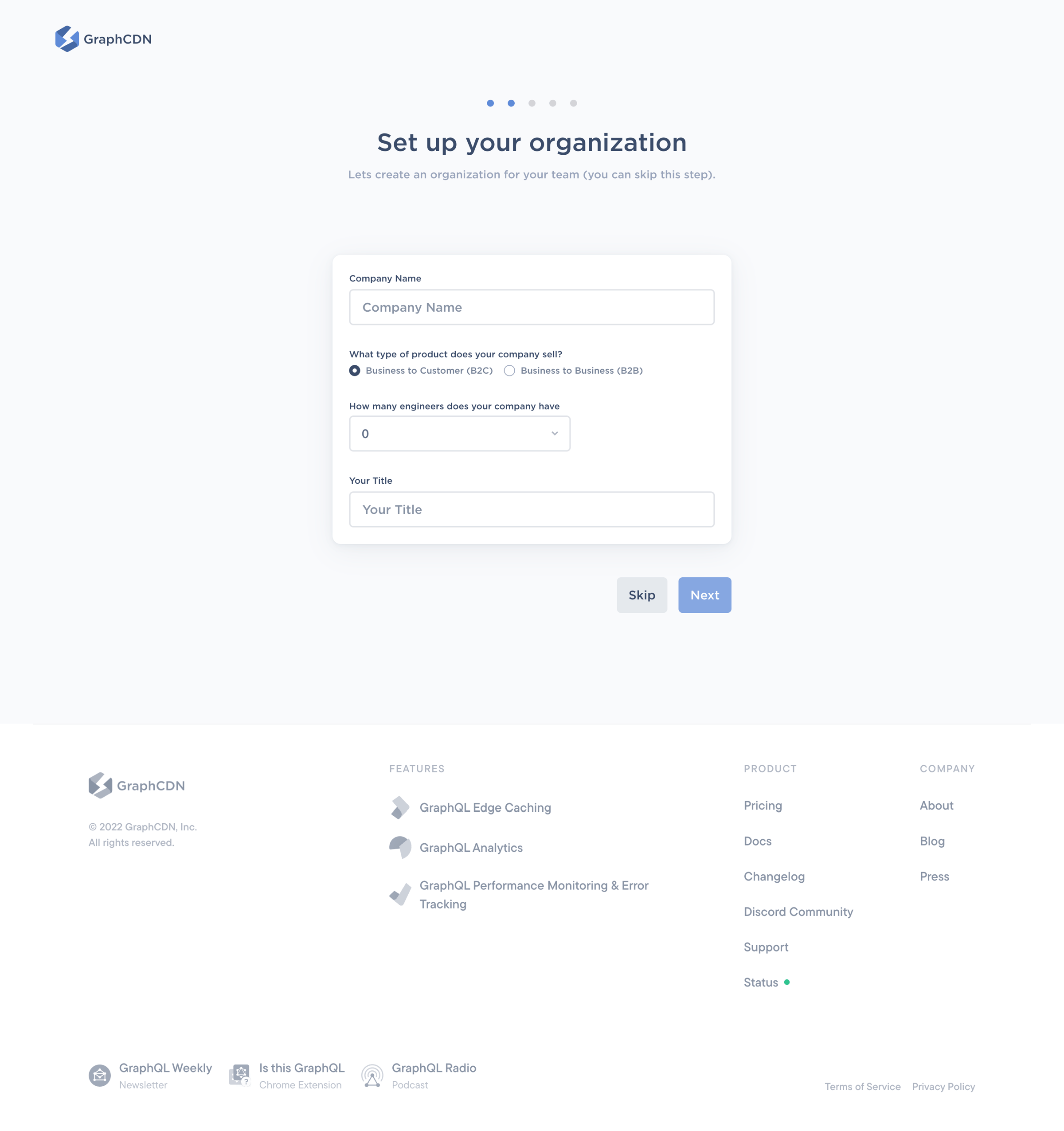 GraphCDN - Welcome to GraphCDN! screen