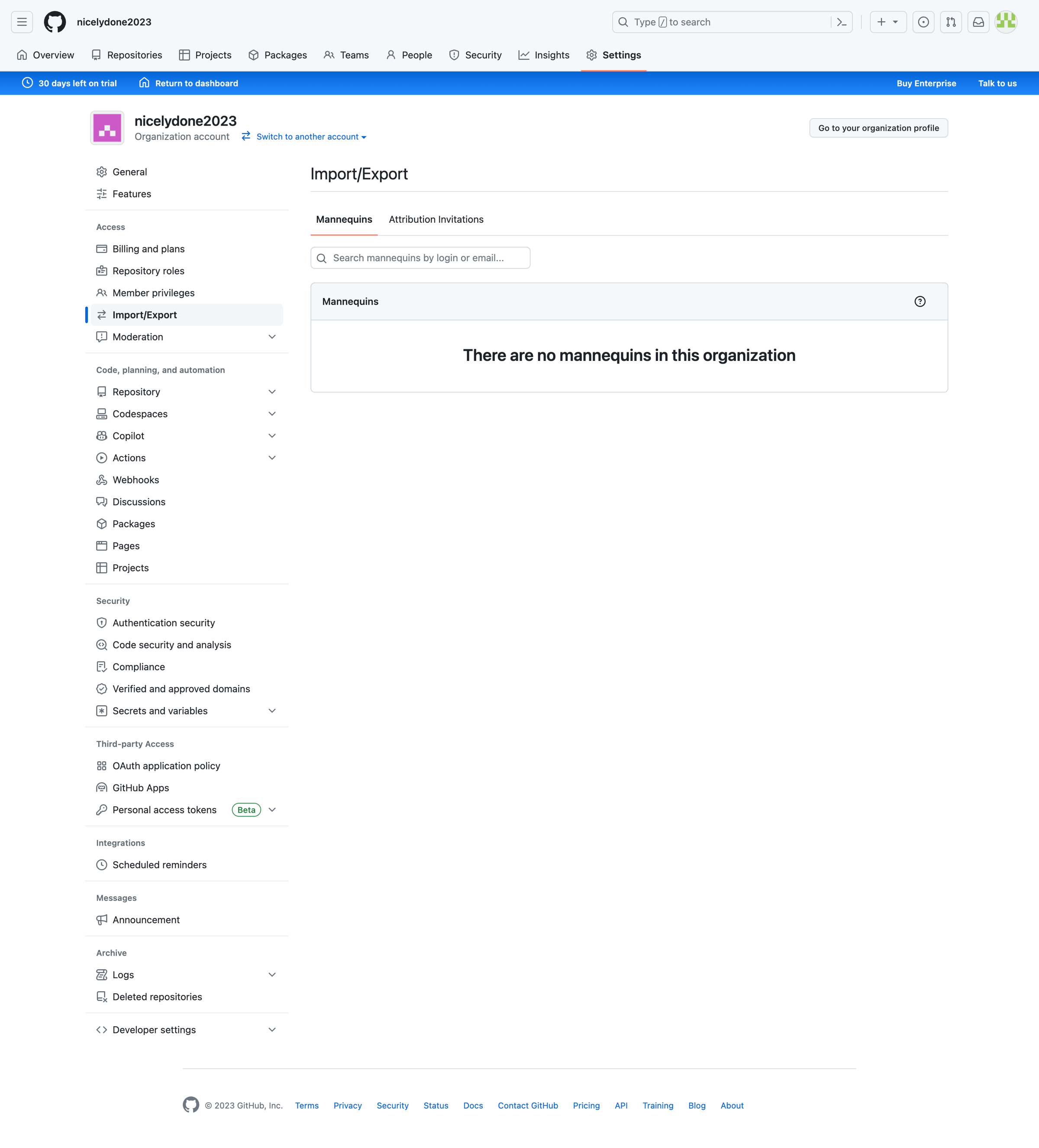 ImportExport from Github