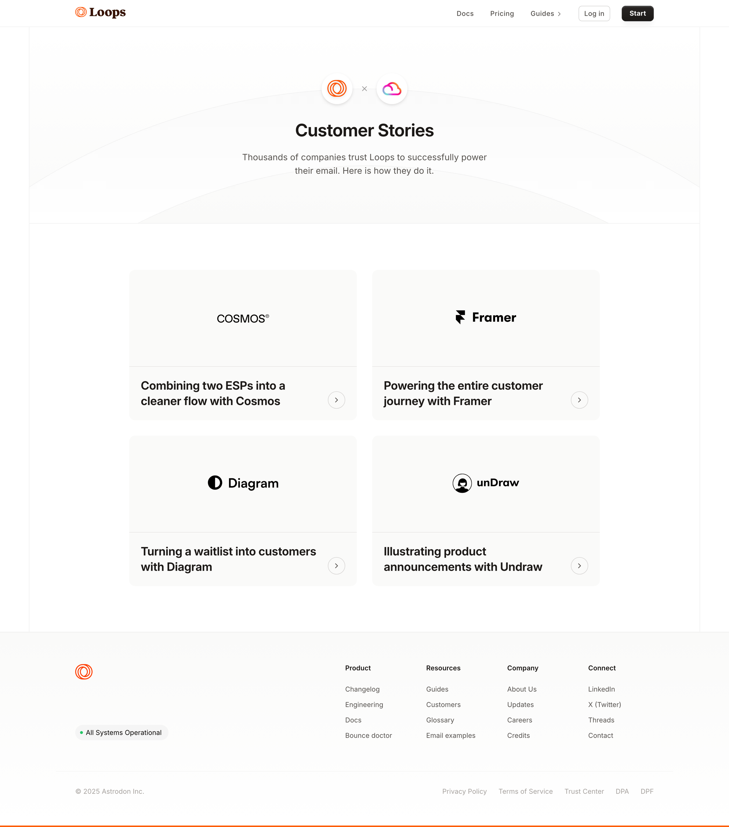 Loops - Loops - Customer Stories screen