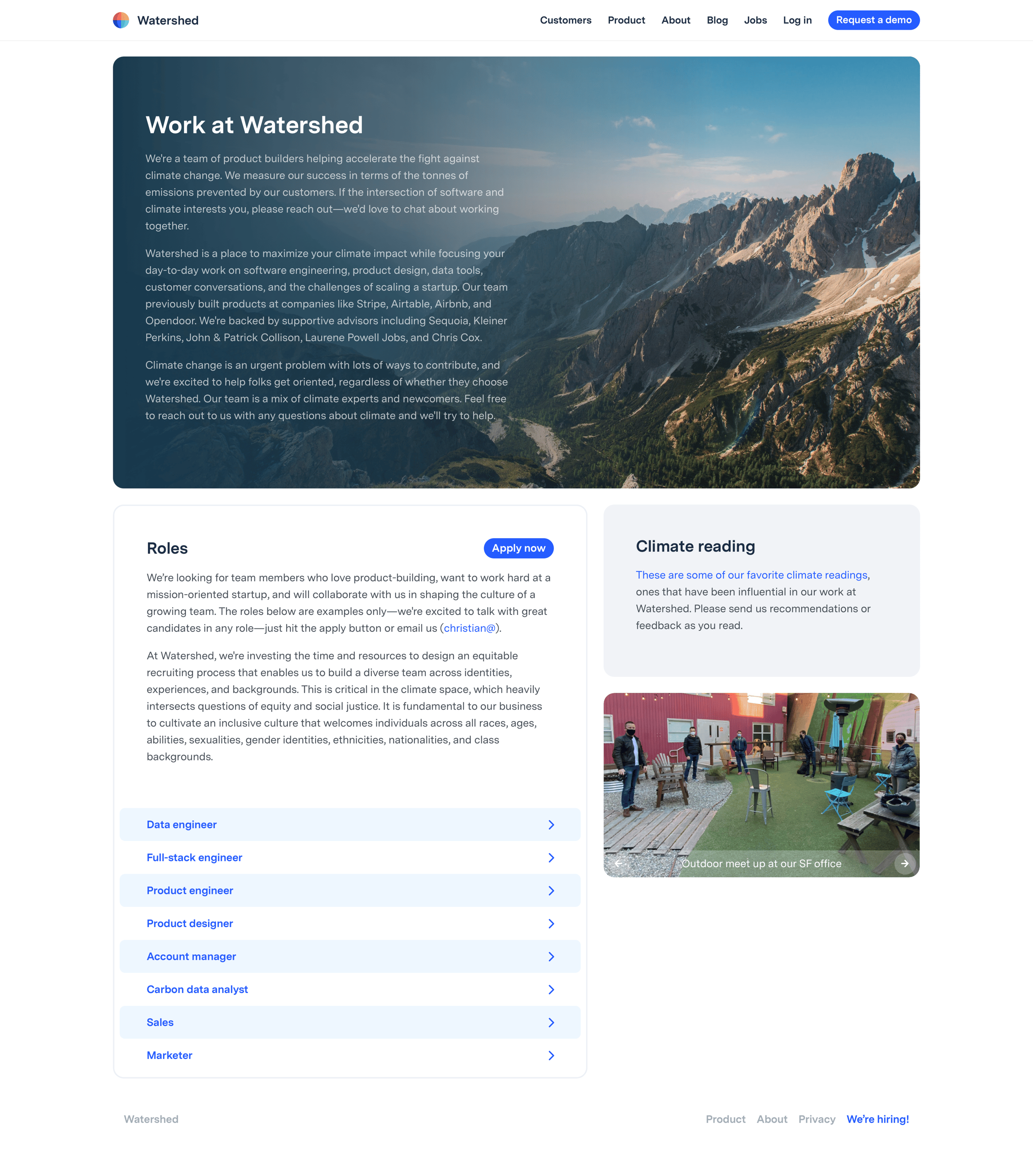 Watershed - Jobs – Watershed screen