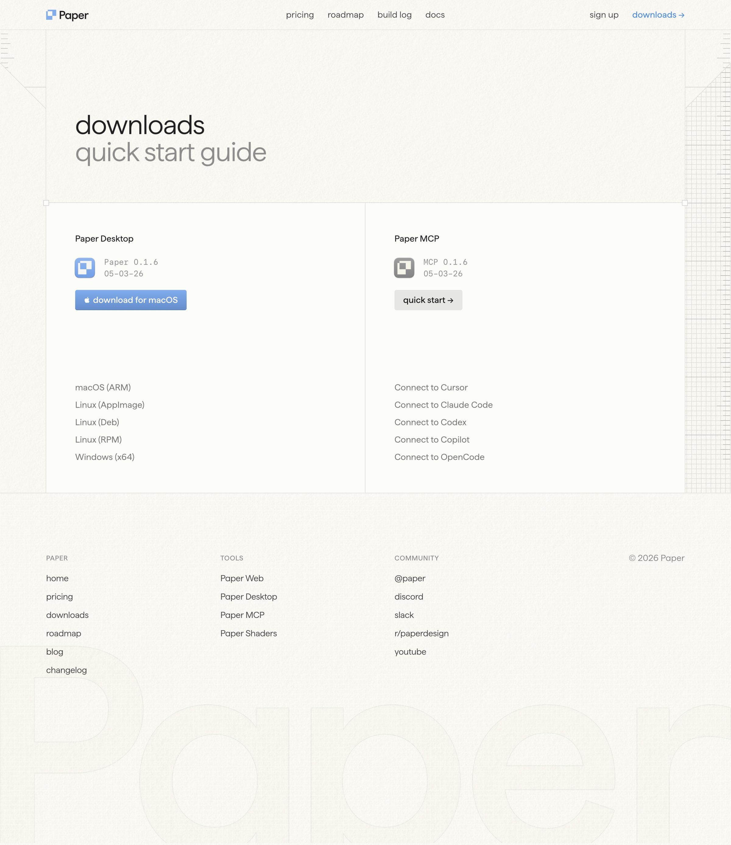 Paper - Downloads • Paper screen
