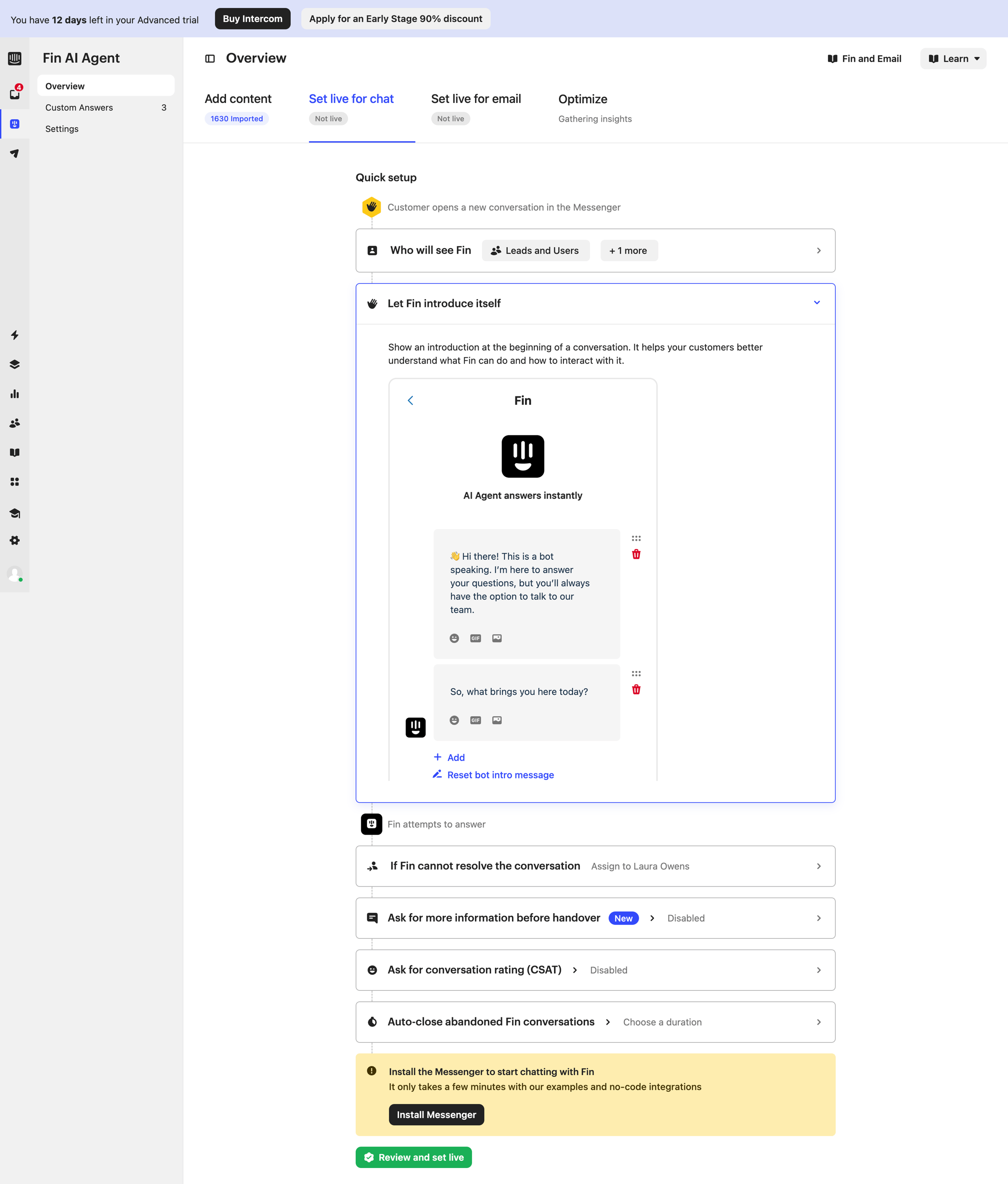 Intercom - Overview | Nicelydone Intercom screen