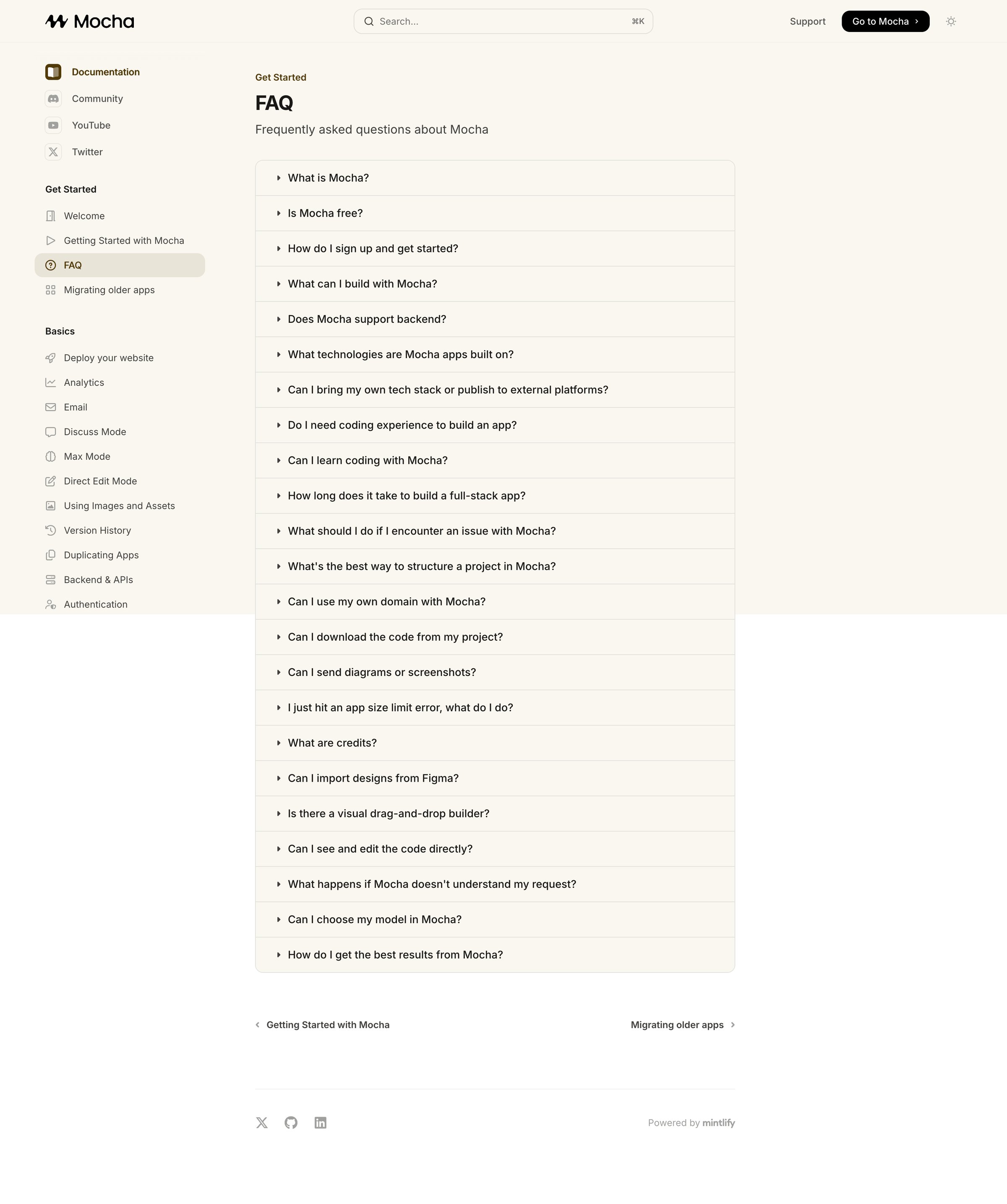 FAQ - Mocha from Mocha