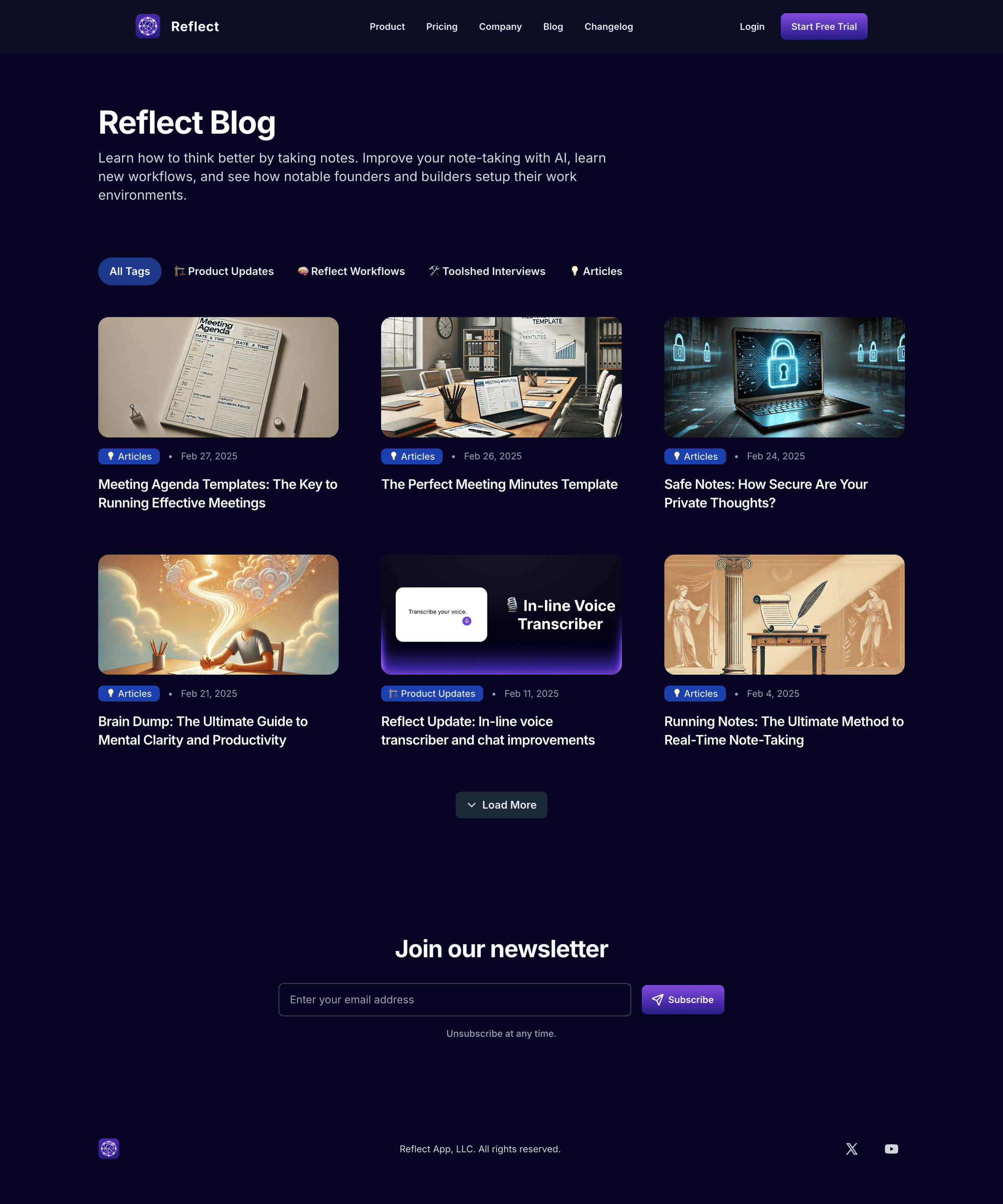 Reflect - Reflect Blog screen