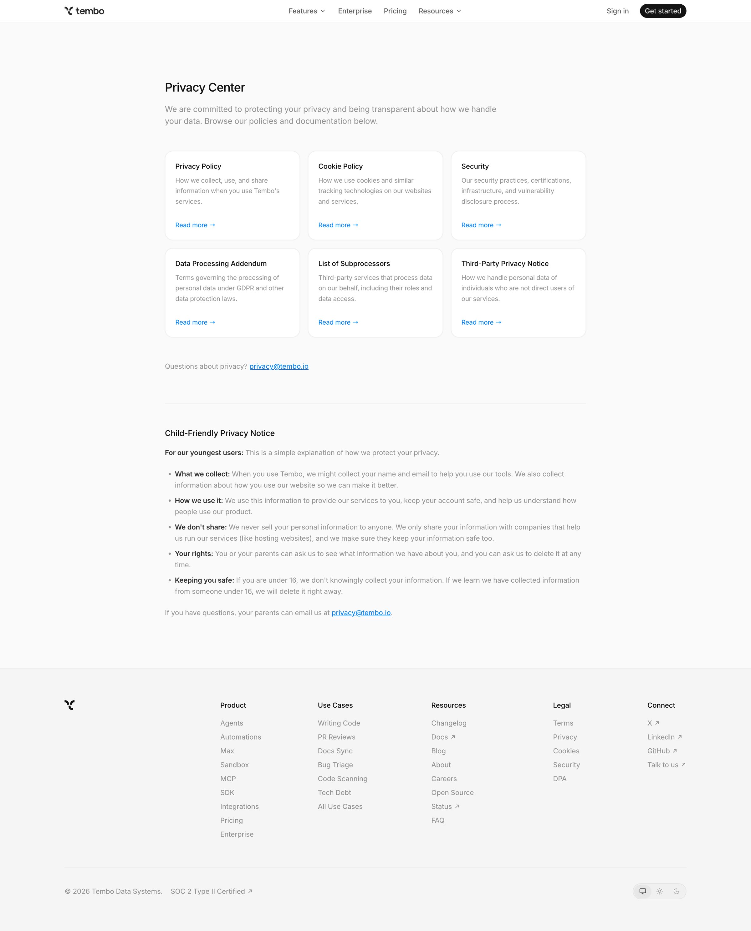 Privacy & Legal – Tembo from Tembo