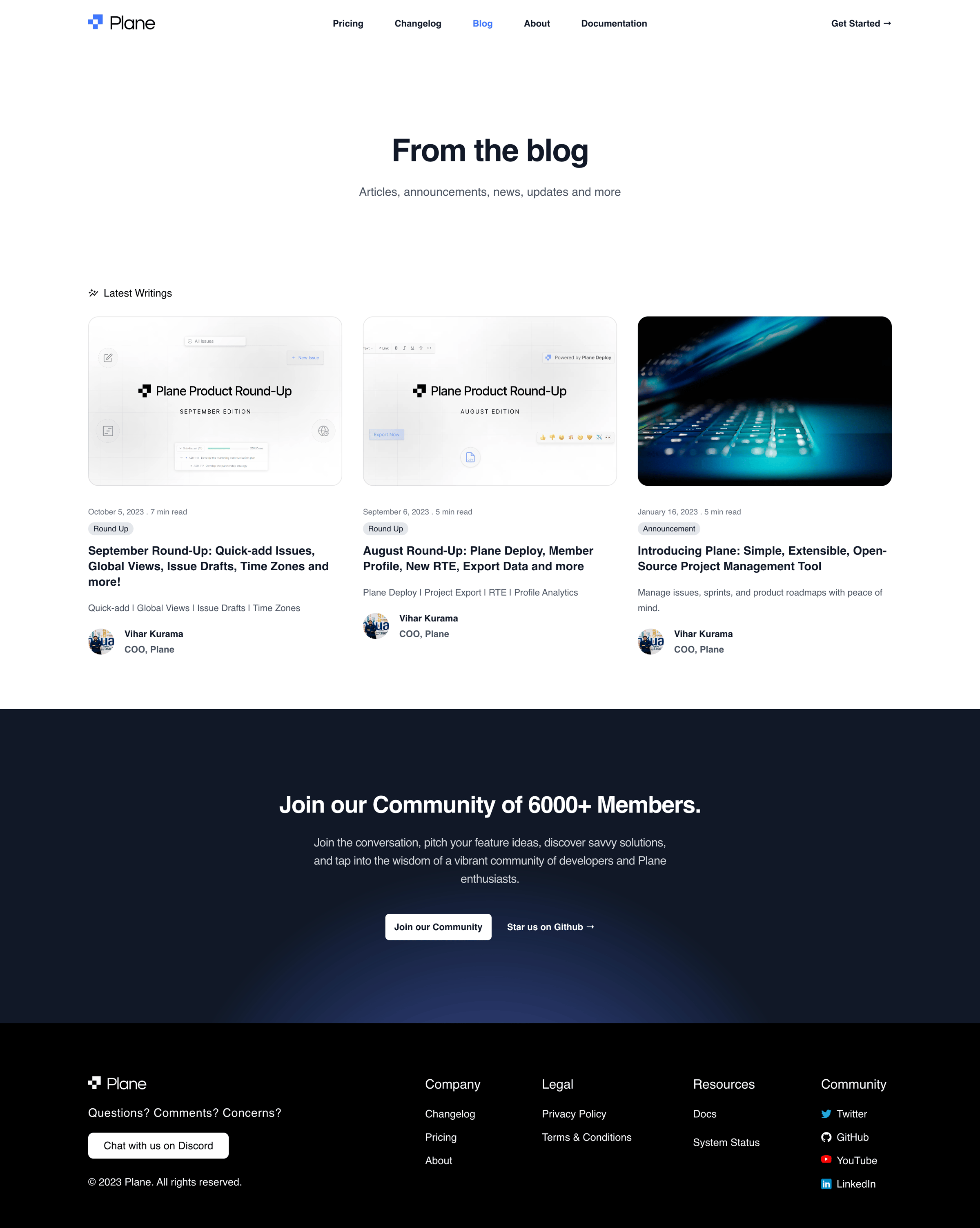 Plane - Blogs - Plane screen