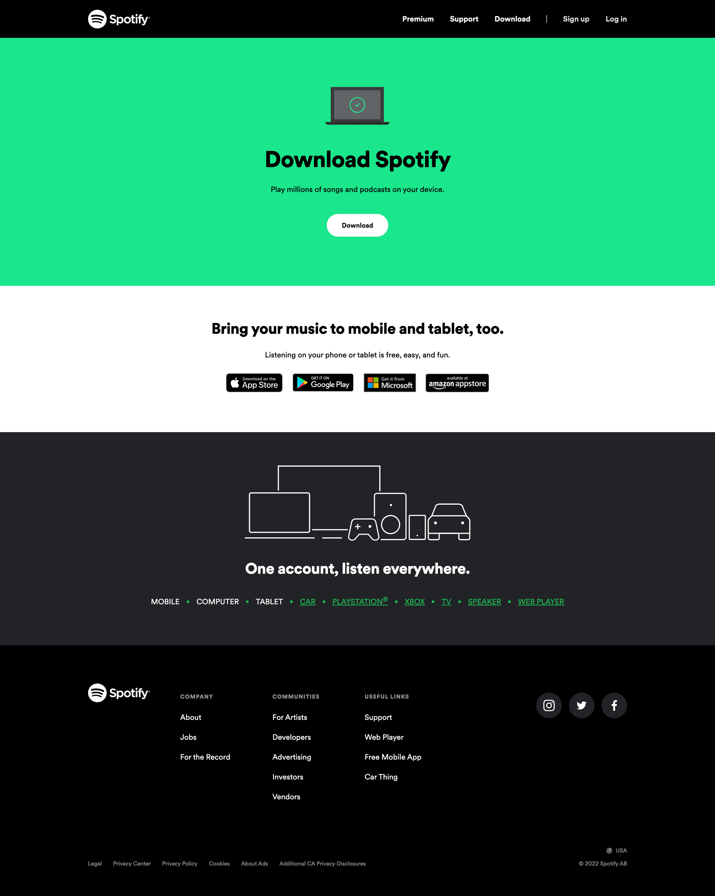 Spotify - Mac download - Spotify screen