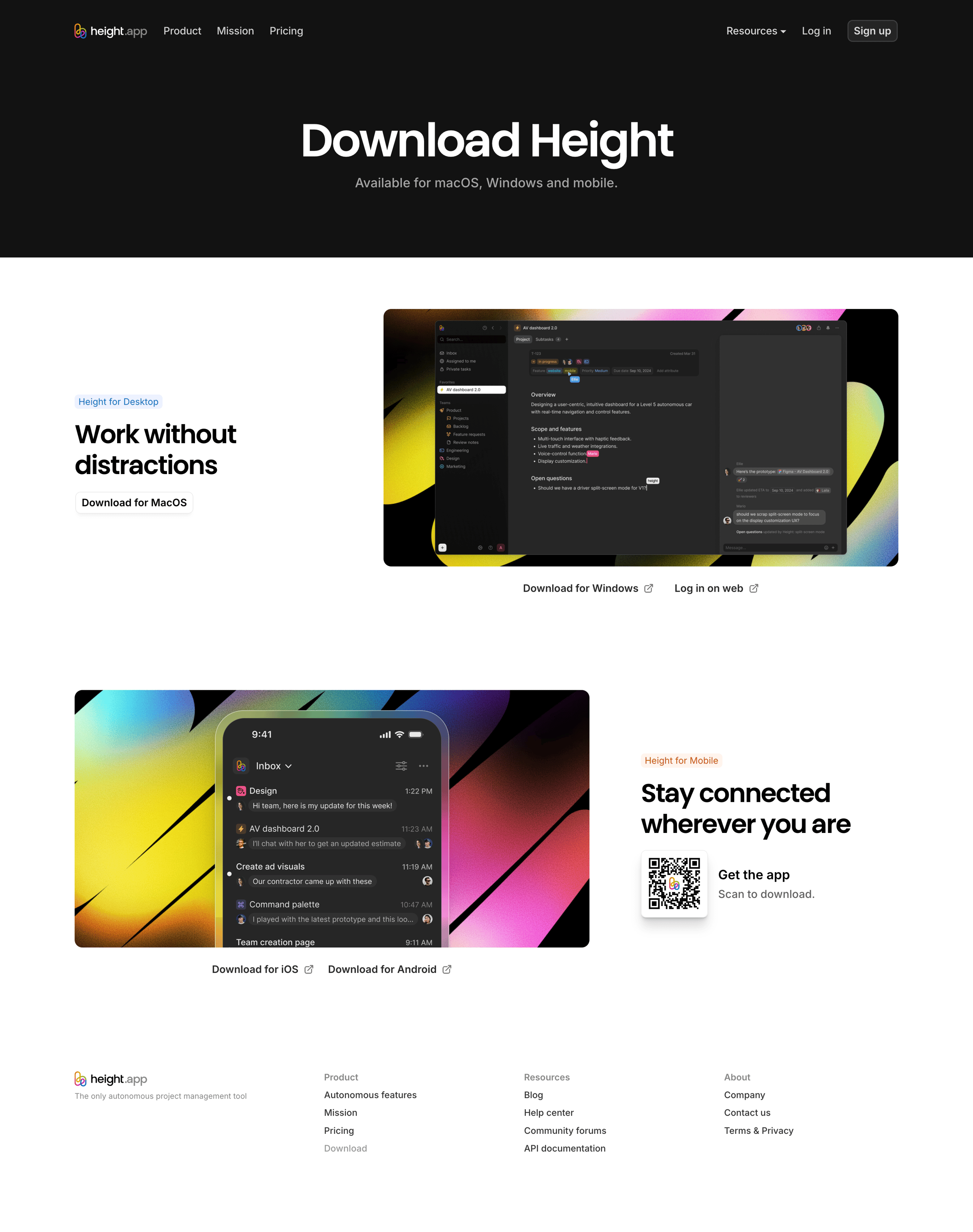 Height - Download Height for desktop | Height.app screen