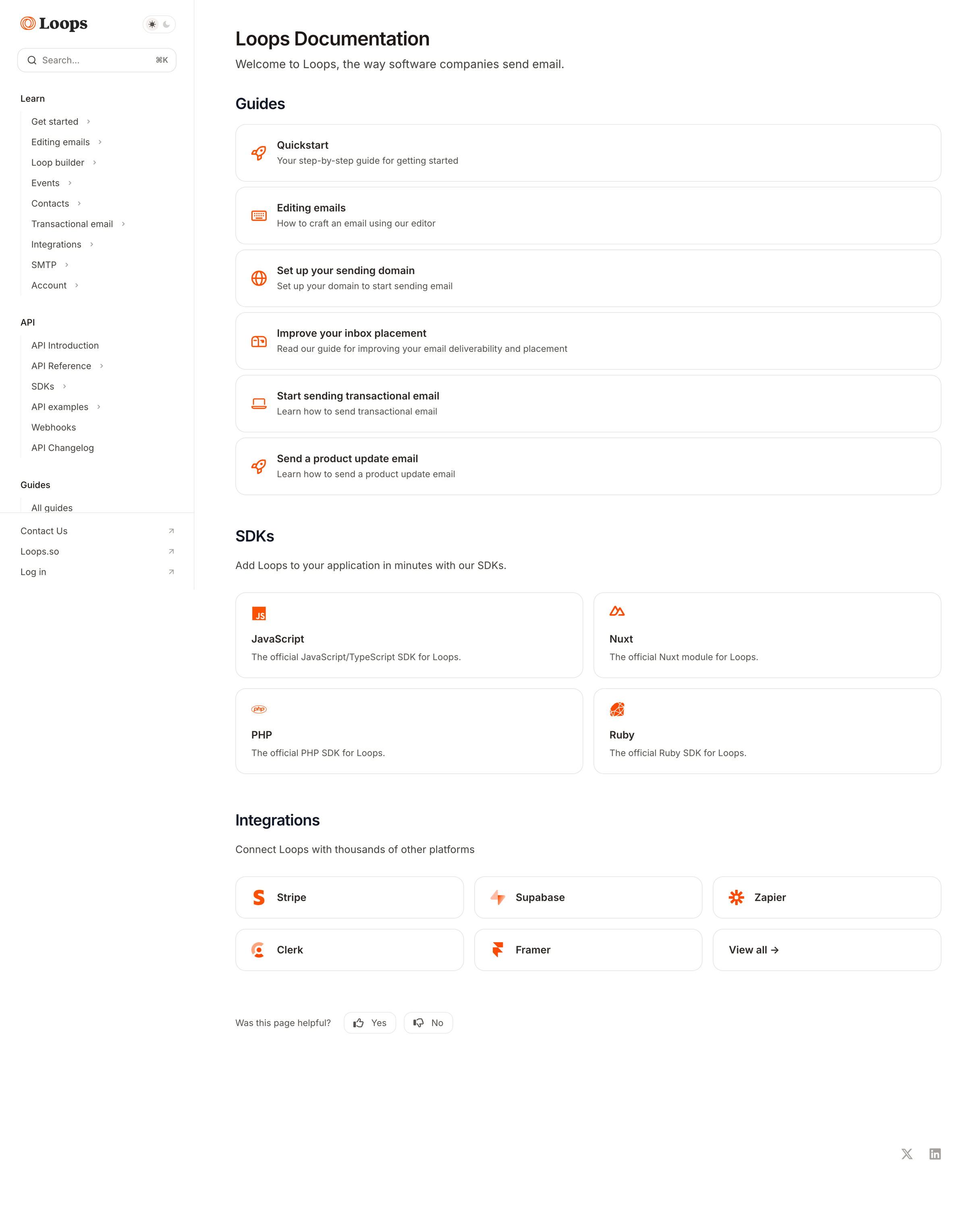 Loops - Loops Documentation - Loops screen