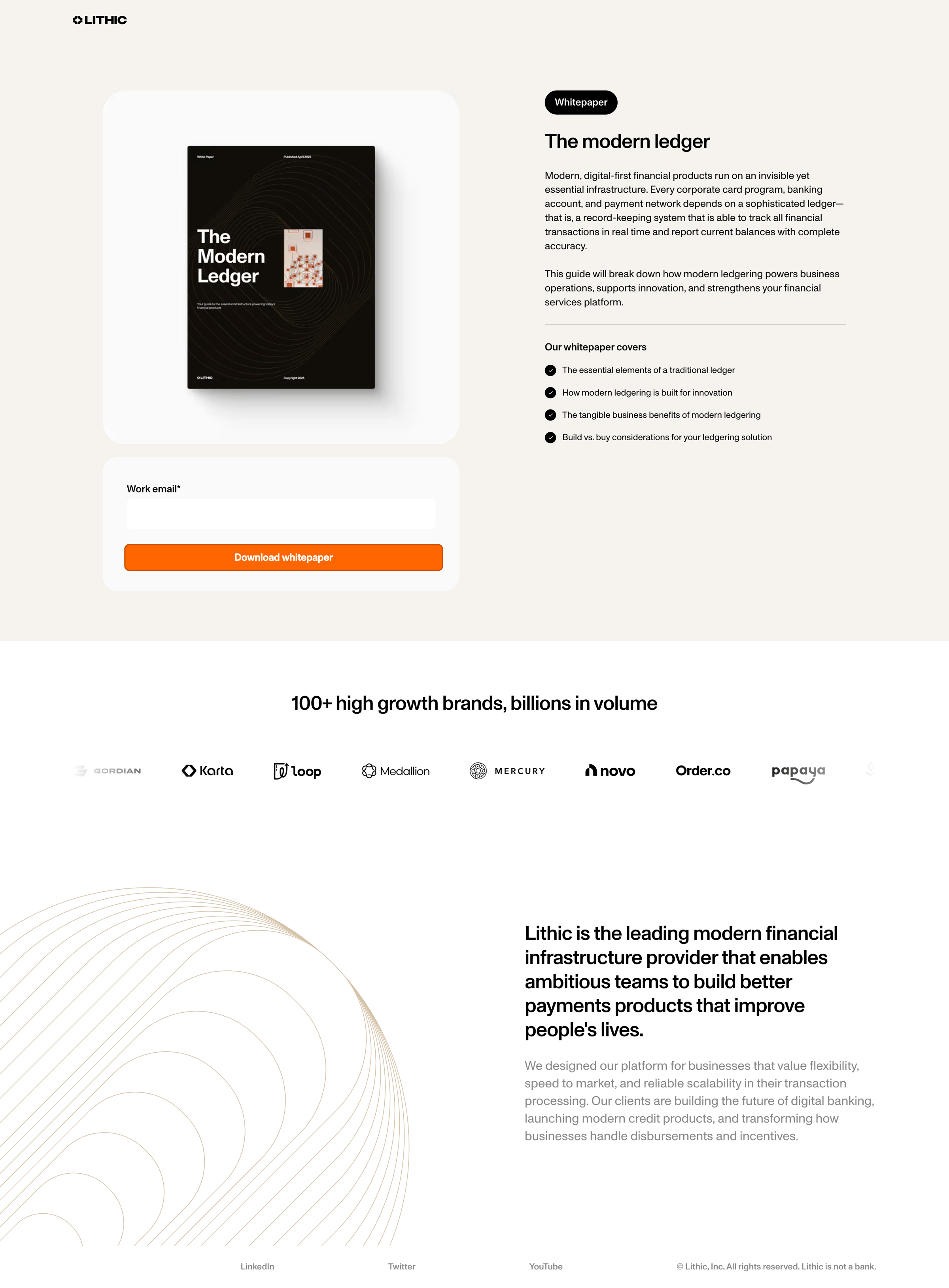 Lithic - Whitepaper | The Modern Ledger screen