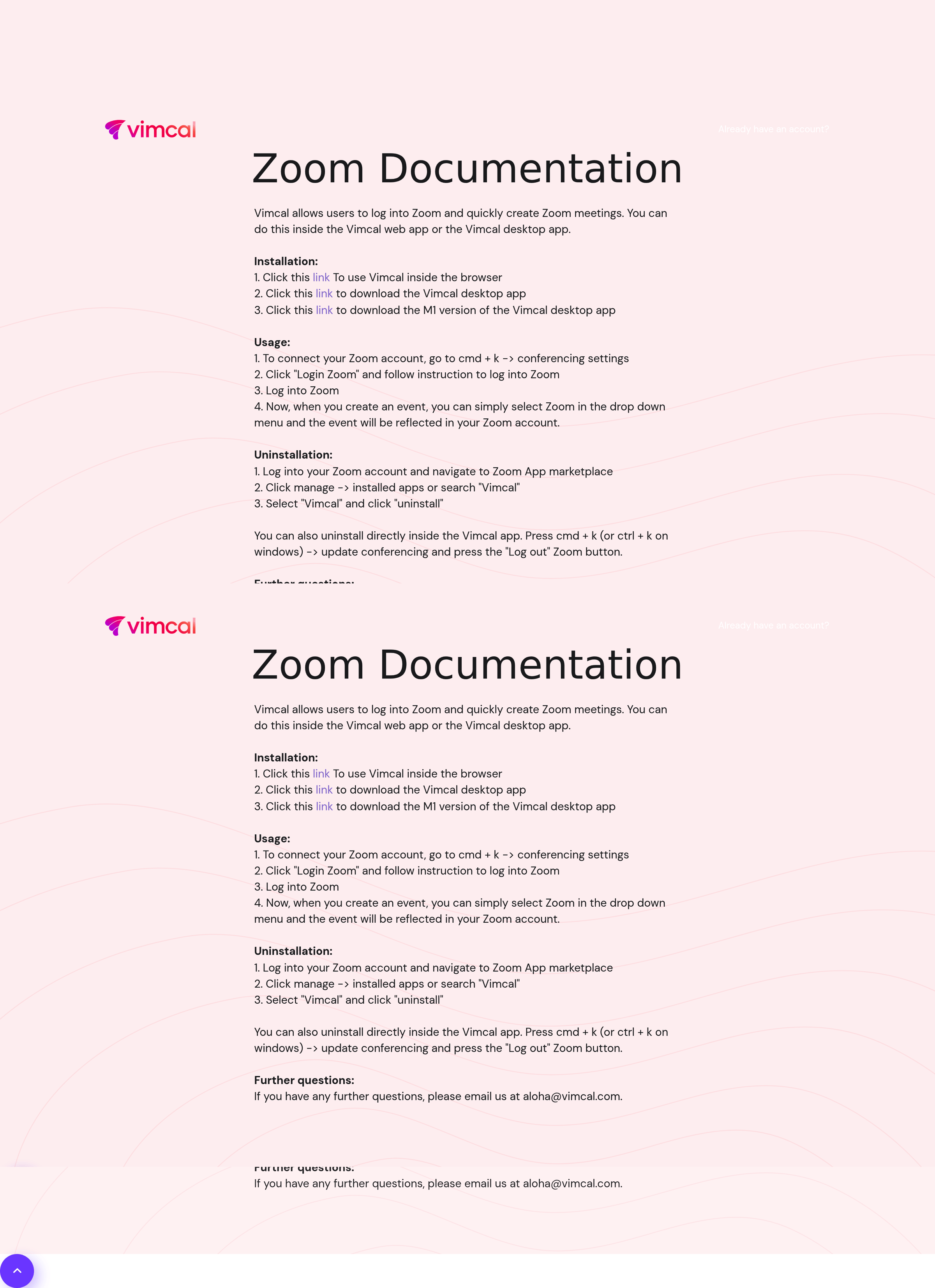 zoom · vimcal.com from Vimcal
