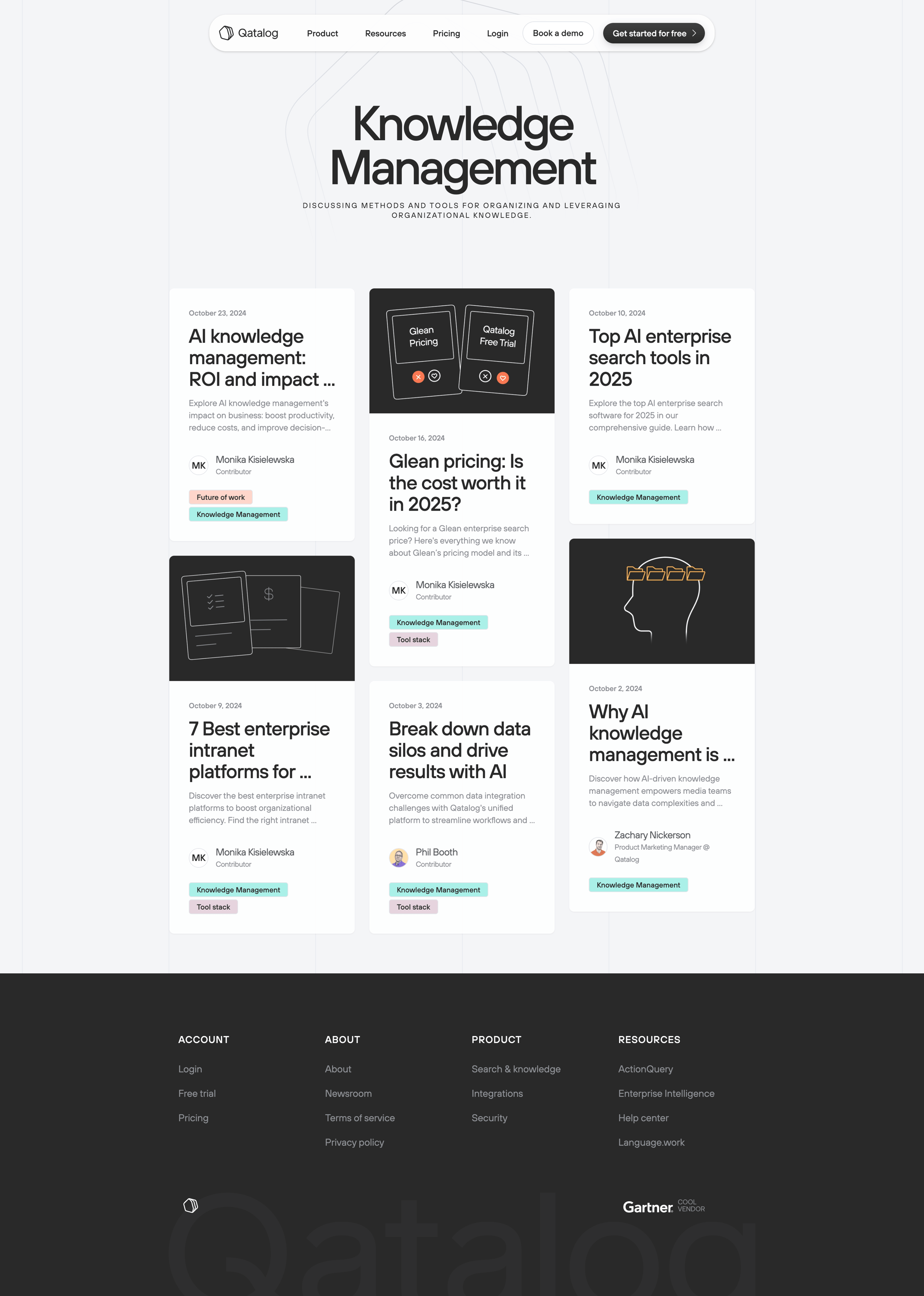 Qatalog - Knowledge Management | Qatalog Blog screen