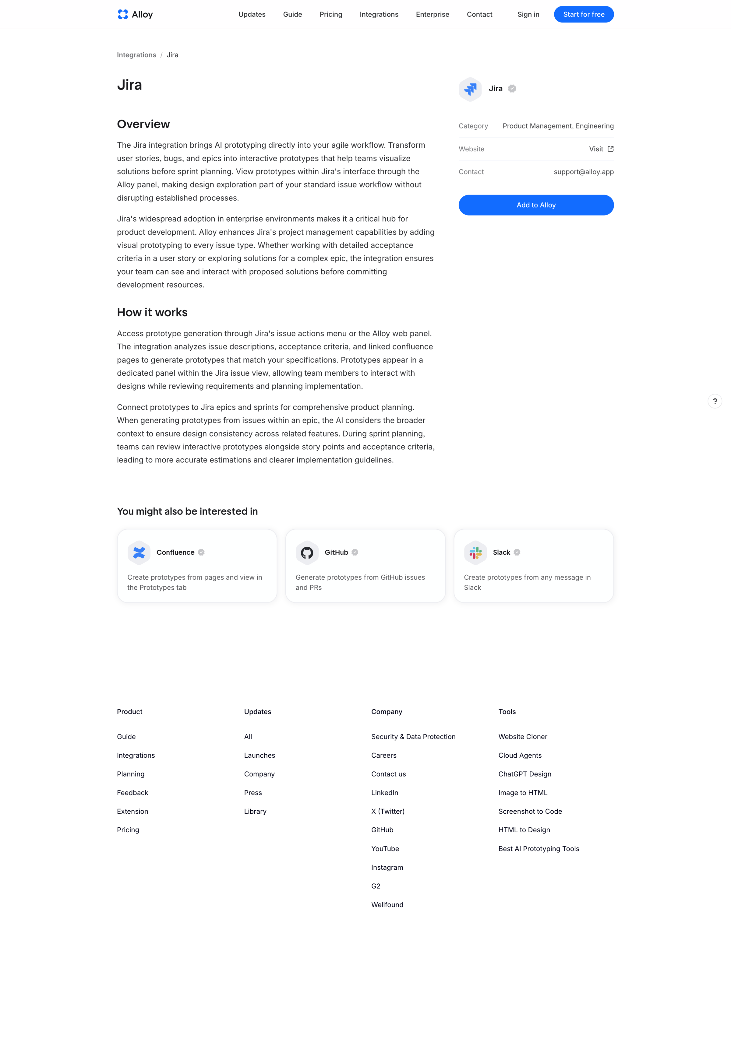 Alloy - Jira Integration · Alloy screen