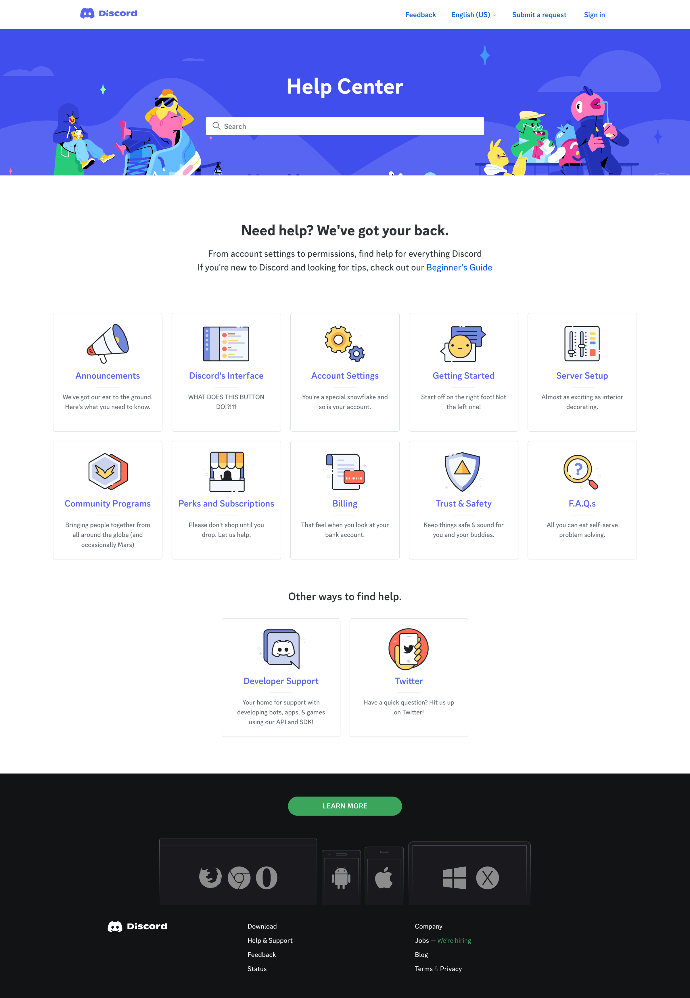 Discord screen