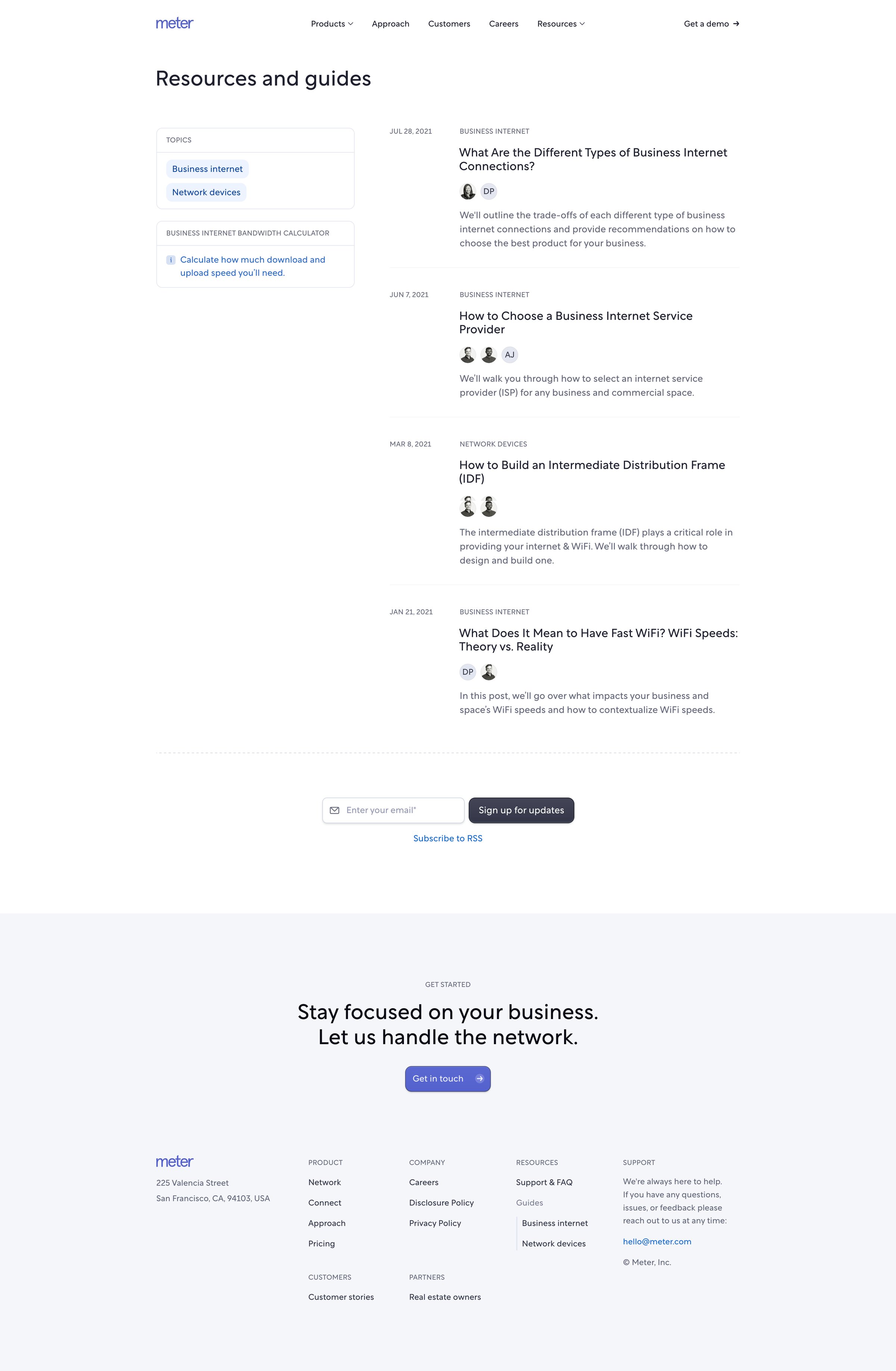 Meter - Resources screen