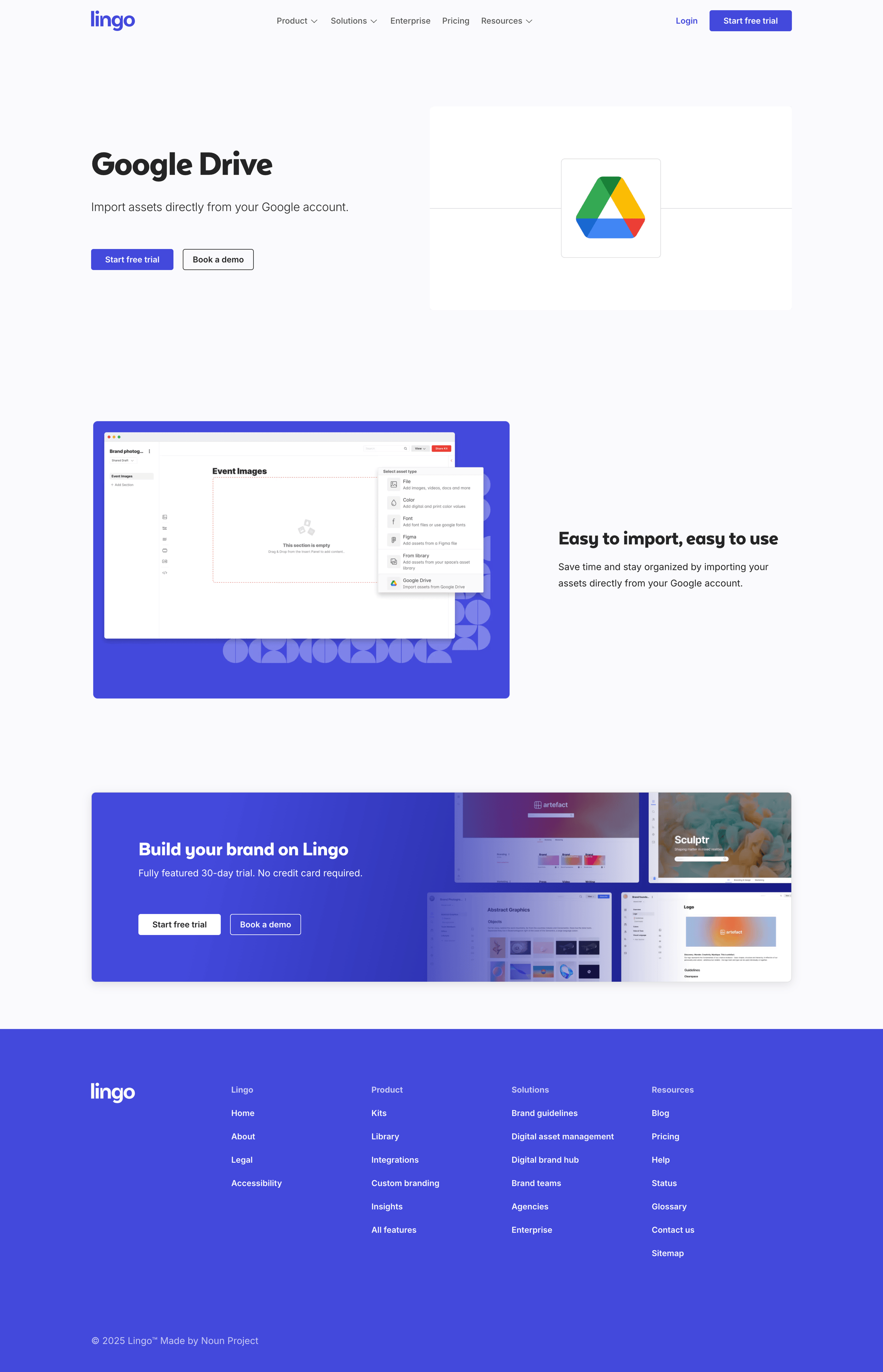 Lingo - Google Drive Integration Lingo screen