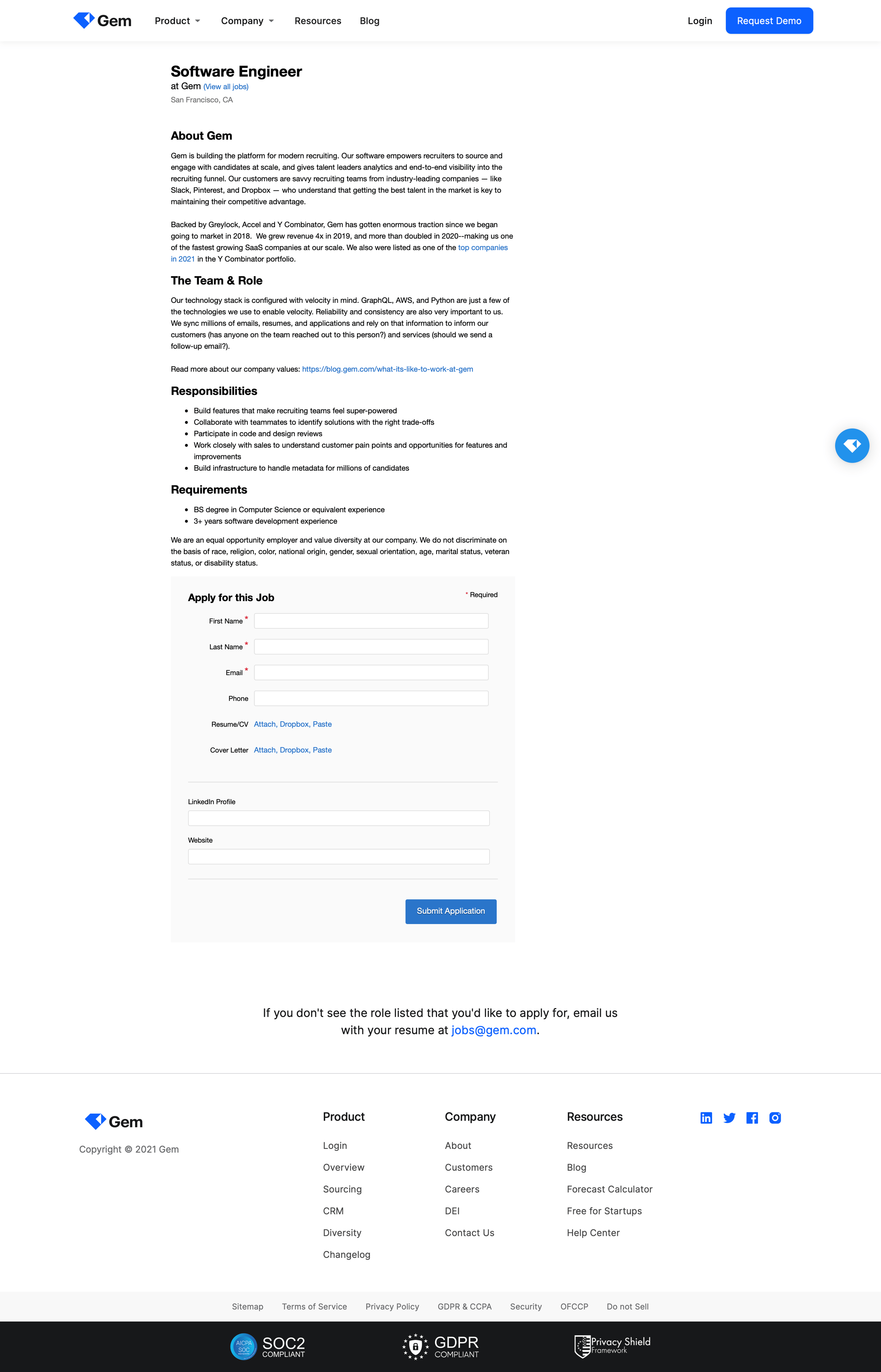 Gem - Grow Your Career at Gem screen