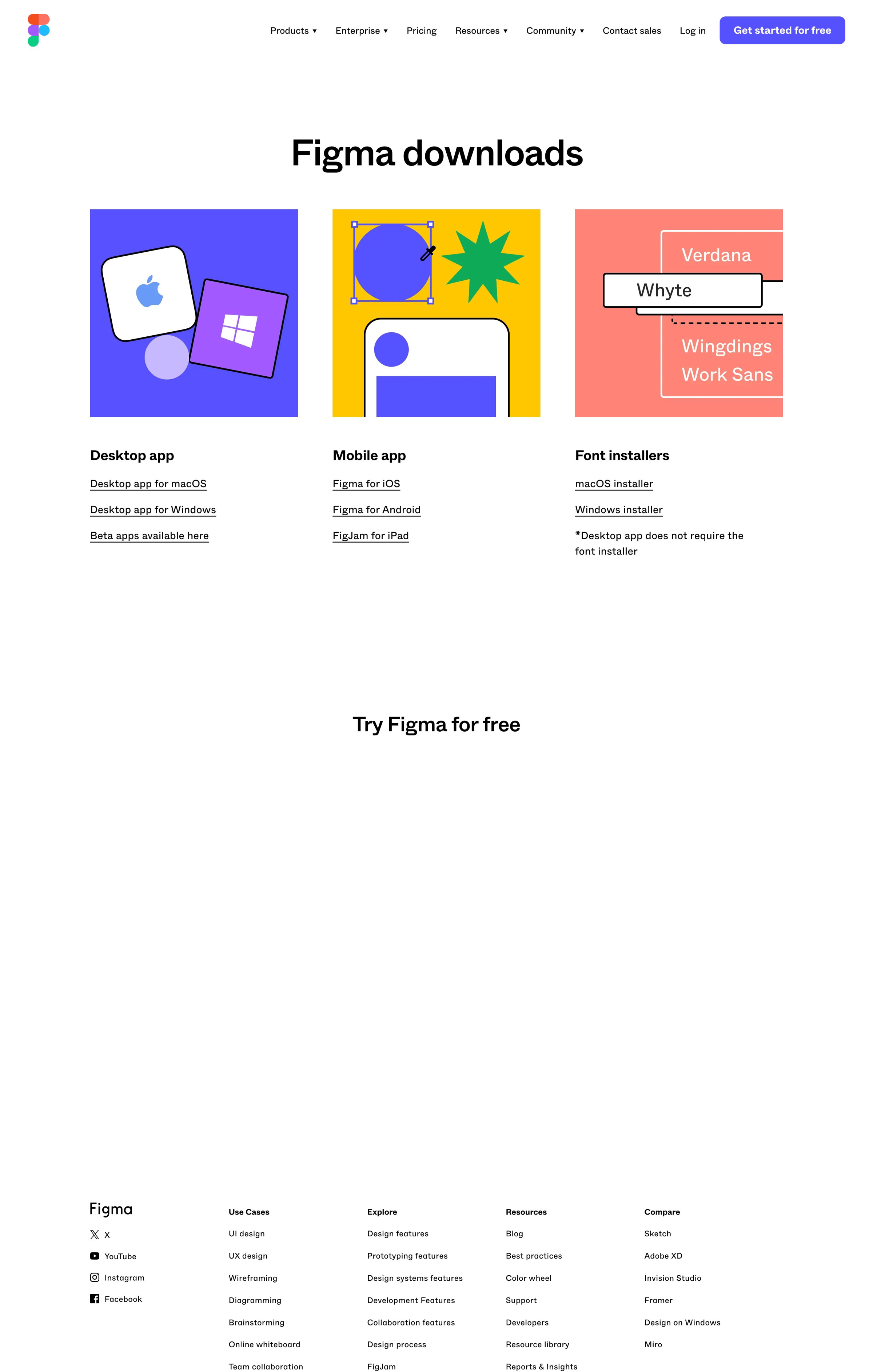 Figma - Figma Downloads | Web Design App for Desktops Mobile screen