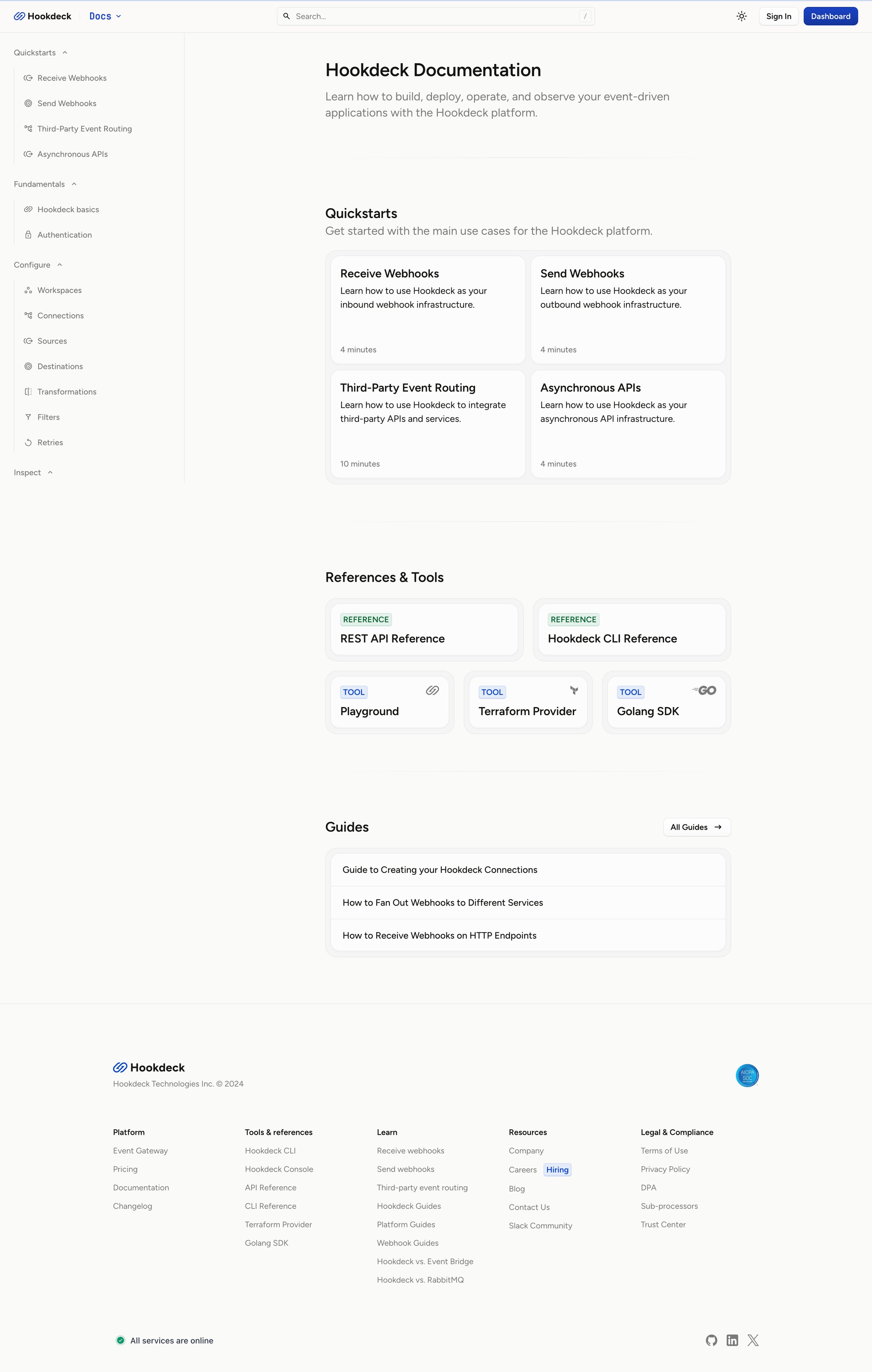 Hookdeck - Documentation - Hookdeck screen