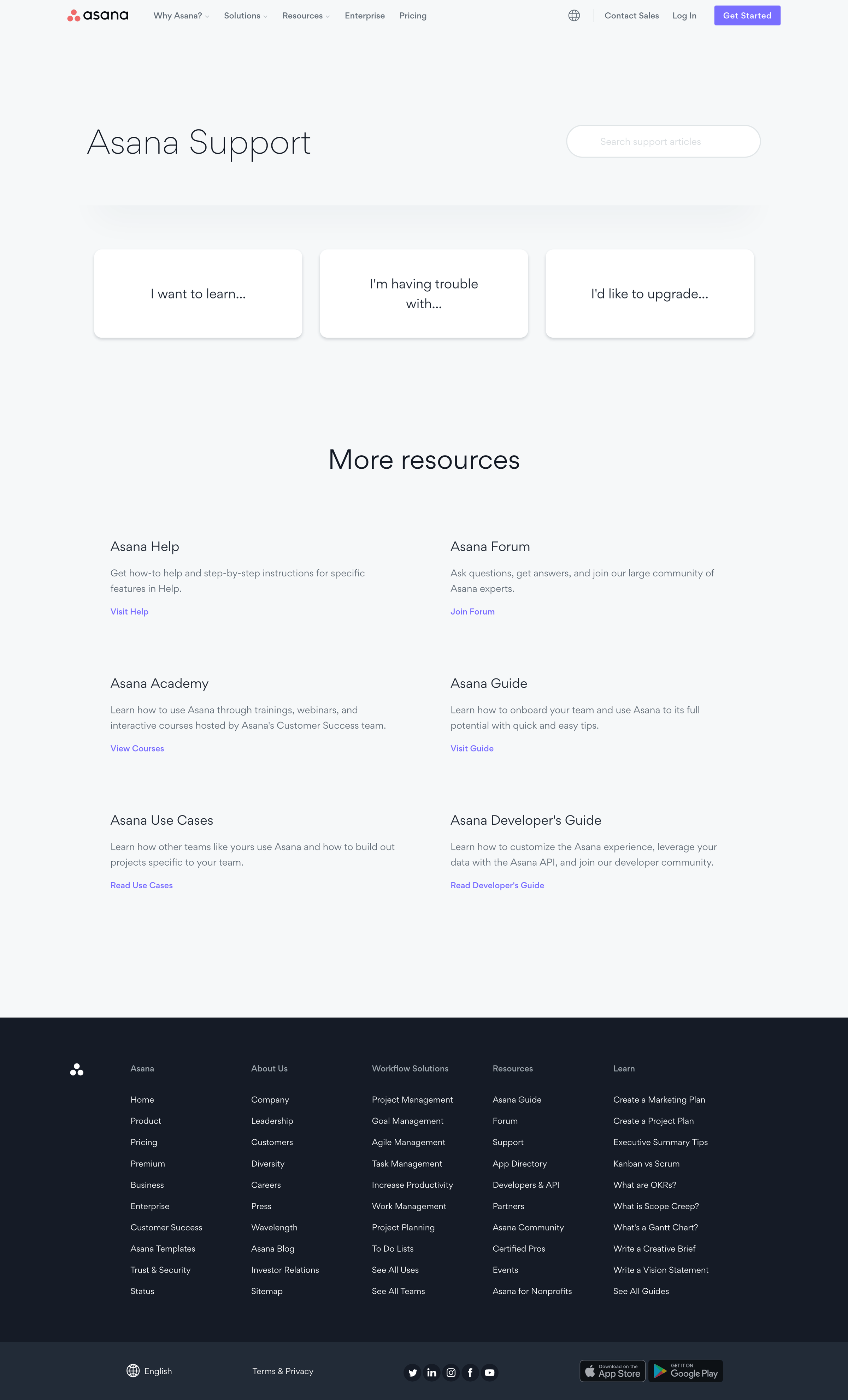 Asana - Asana Support - Help Center • Asana screen