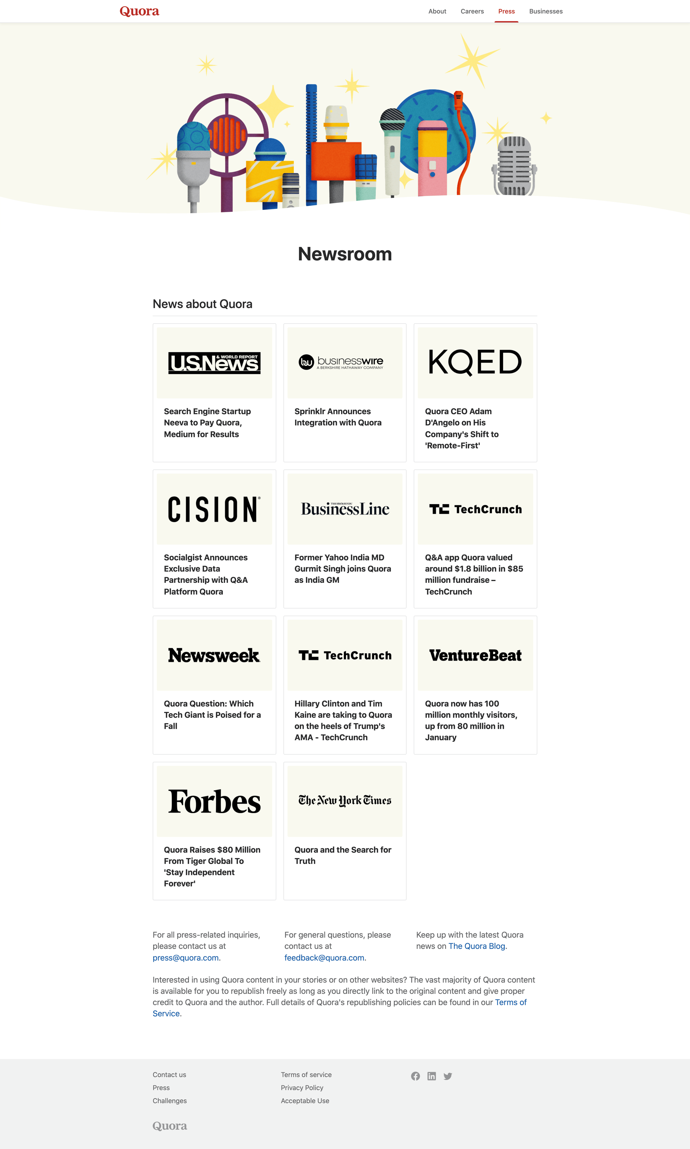 Quora - Press screen
