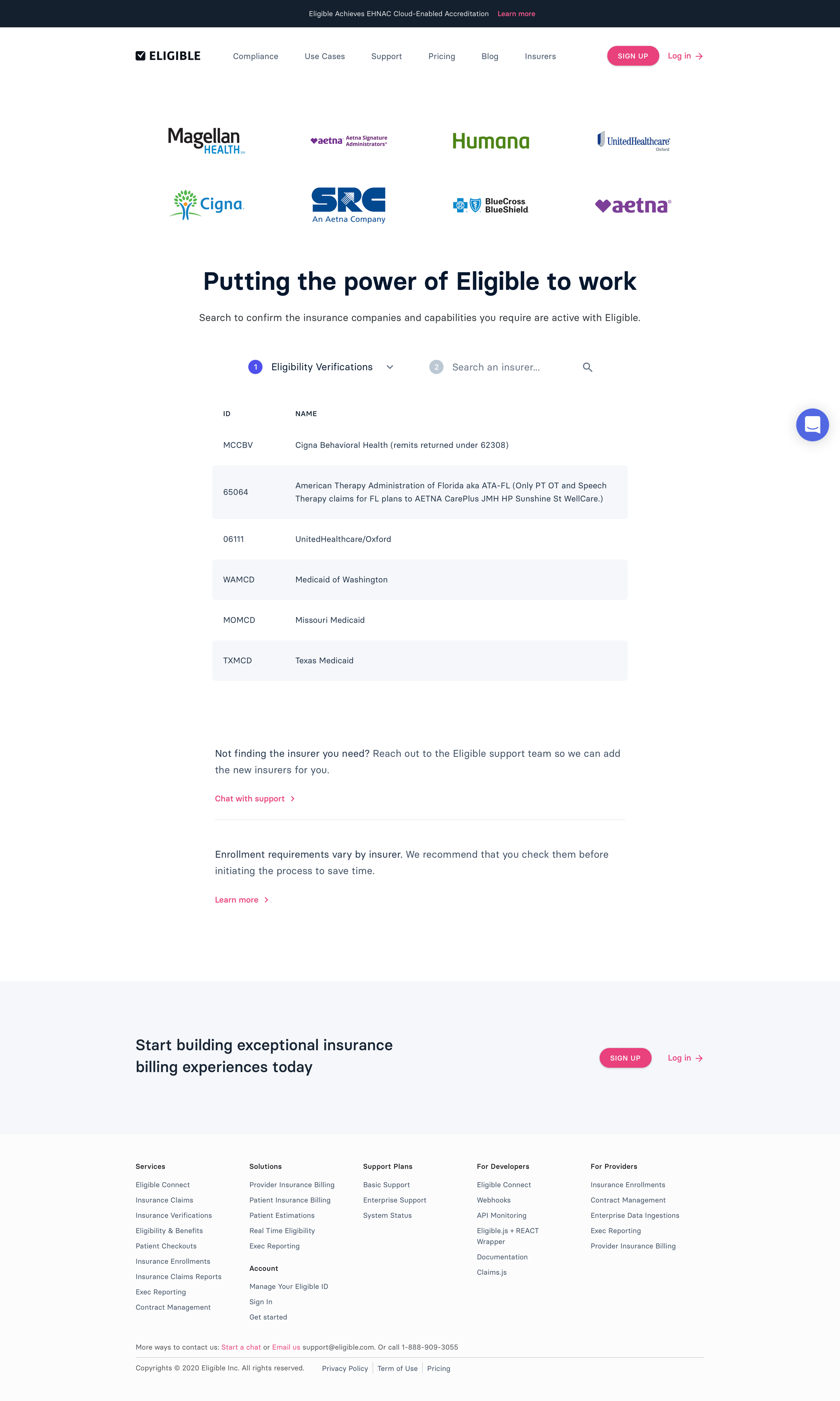 Eligible - Partner program / Affiliation screen