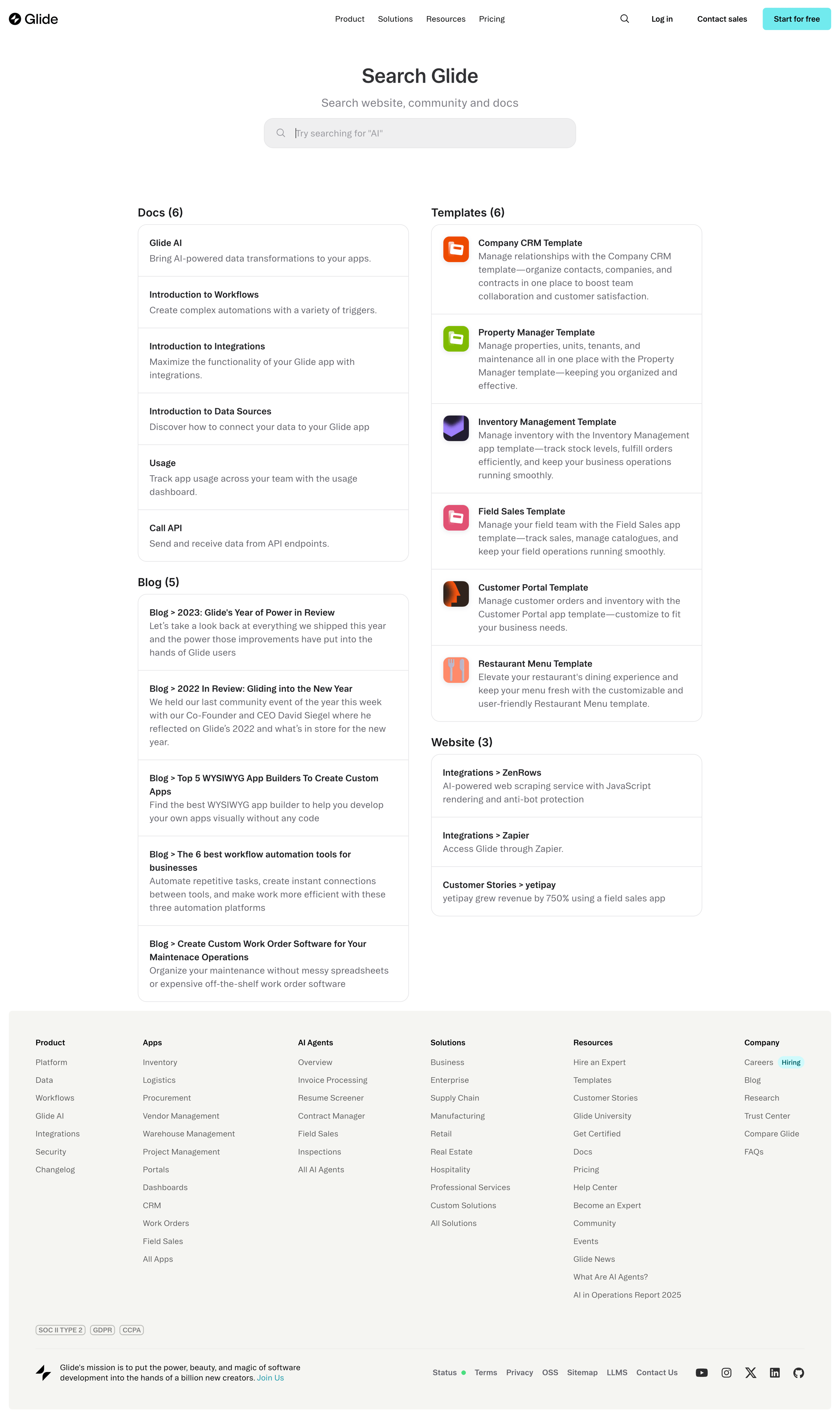 Glide - Glide Search in Glide screen