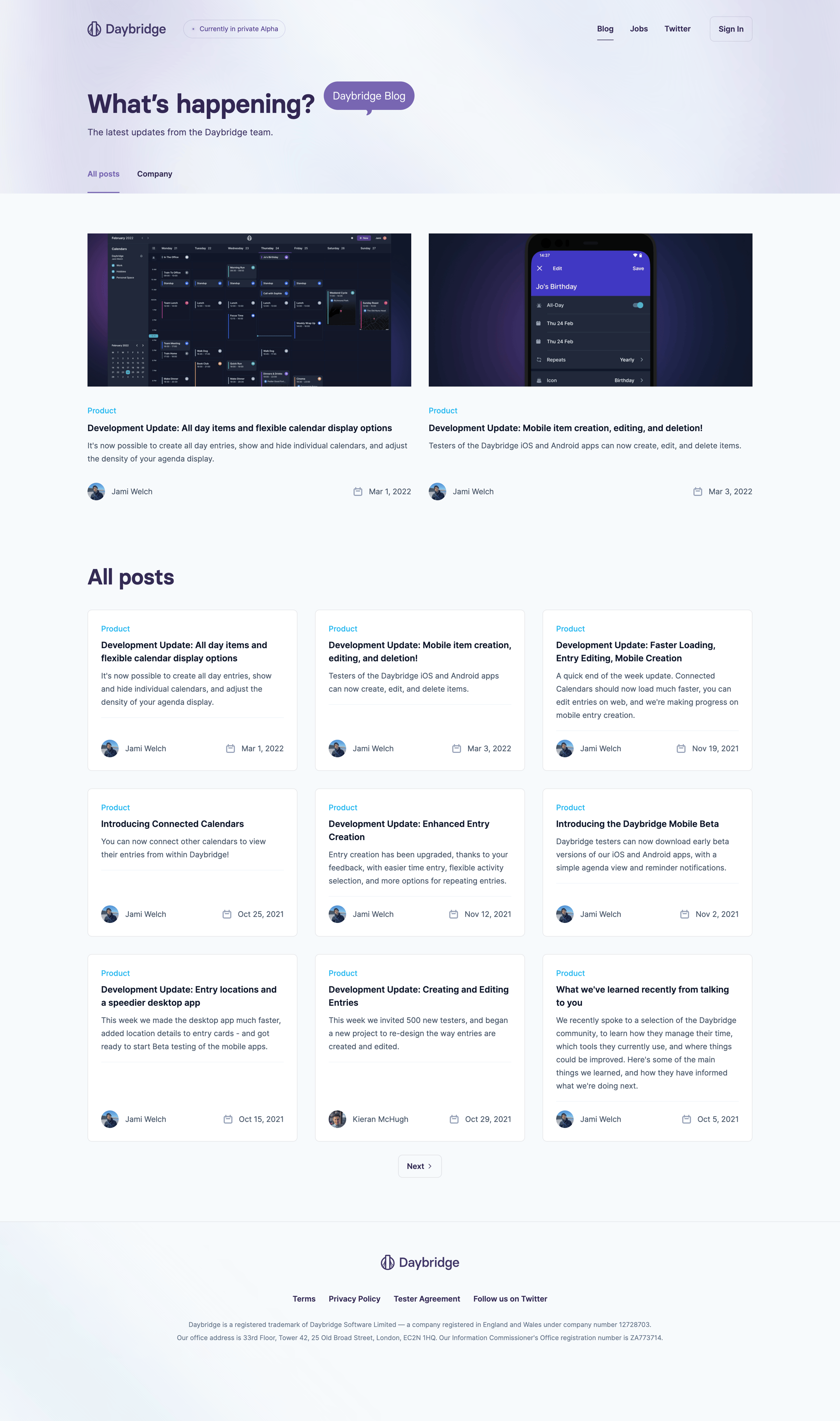 Daybridge - Blog | Daybridge screen