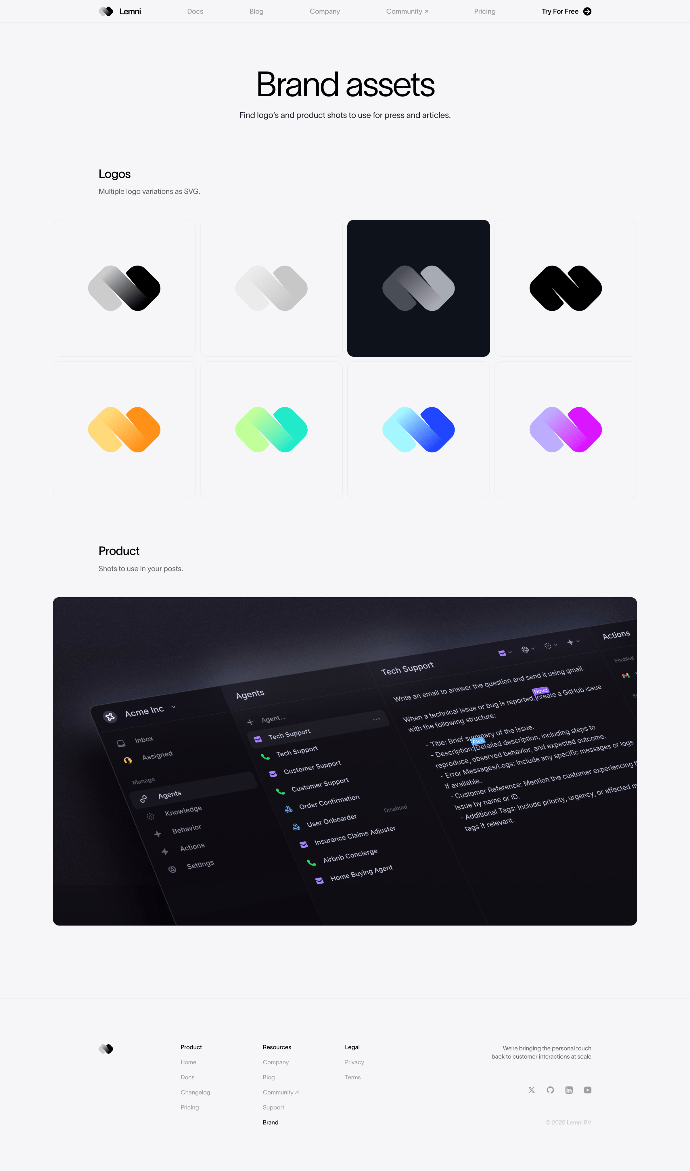 Lemni - Lemni · Brand Assets screen