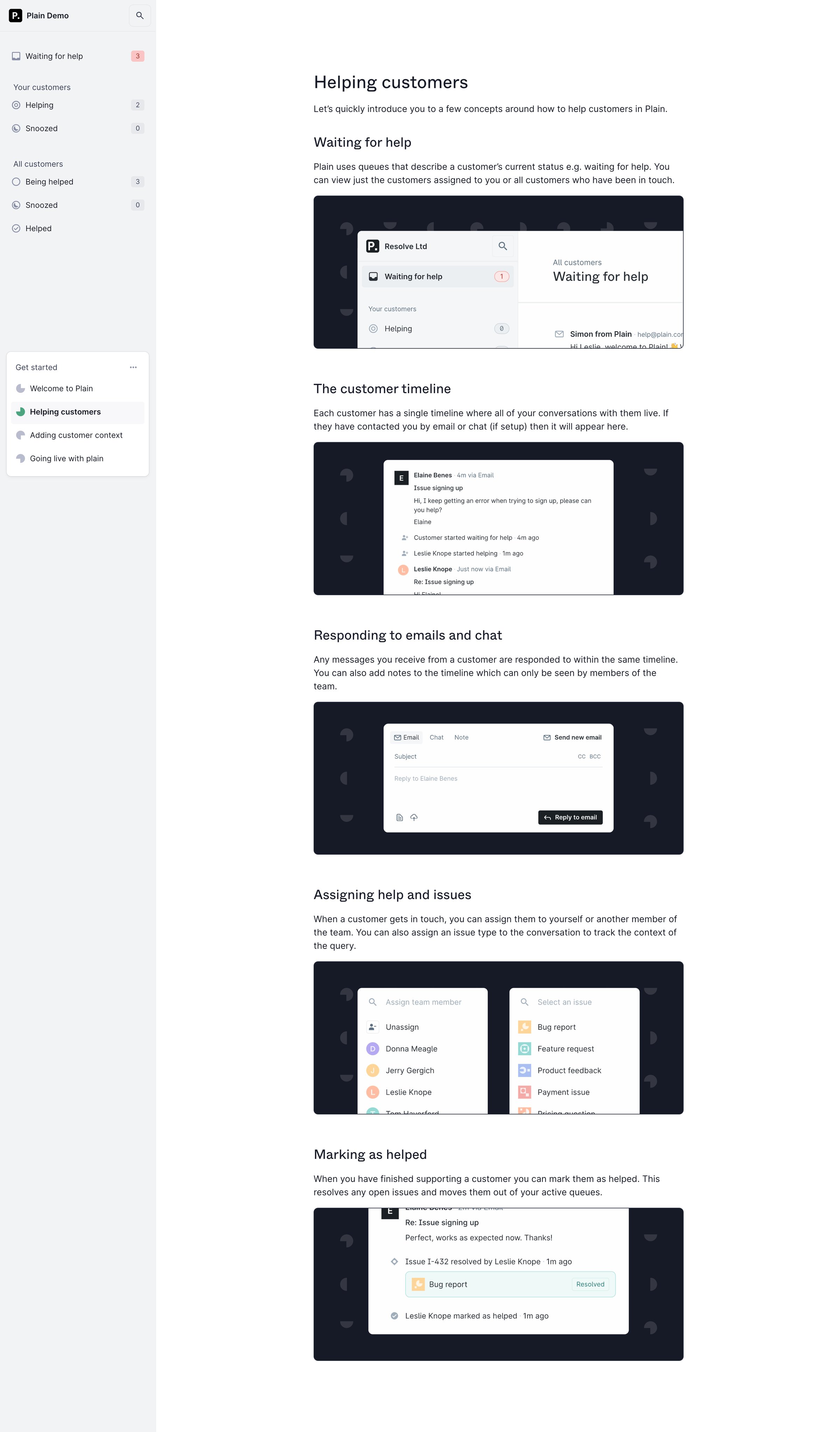 Helping customers - Plain from Plain