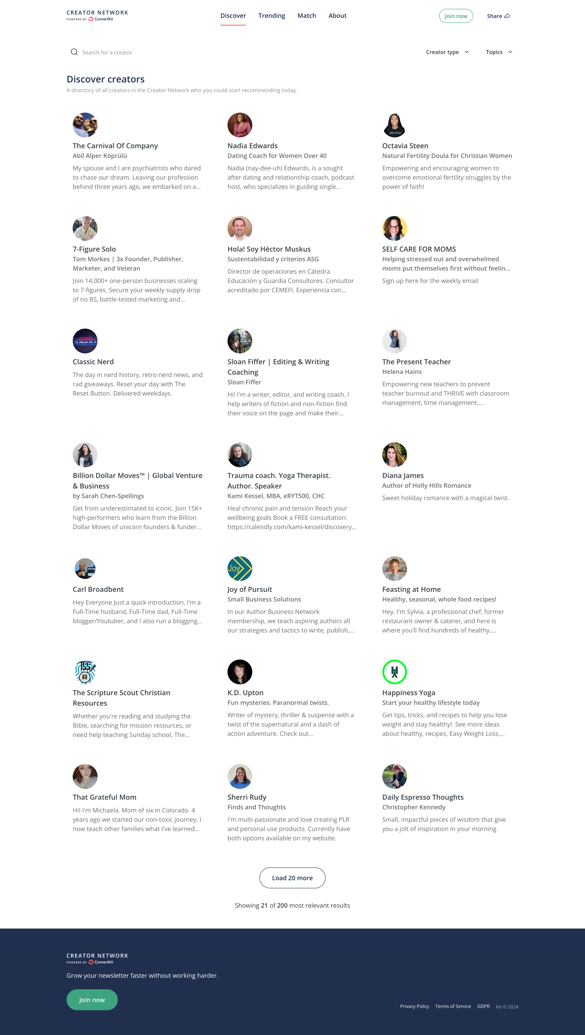 Kit - Find Creators. Make Connections. Get Recommended. Grow Together. screen