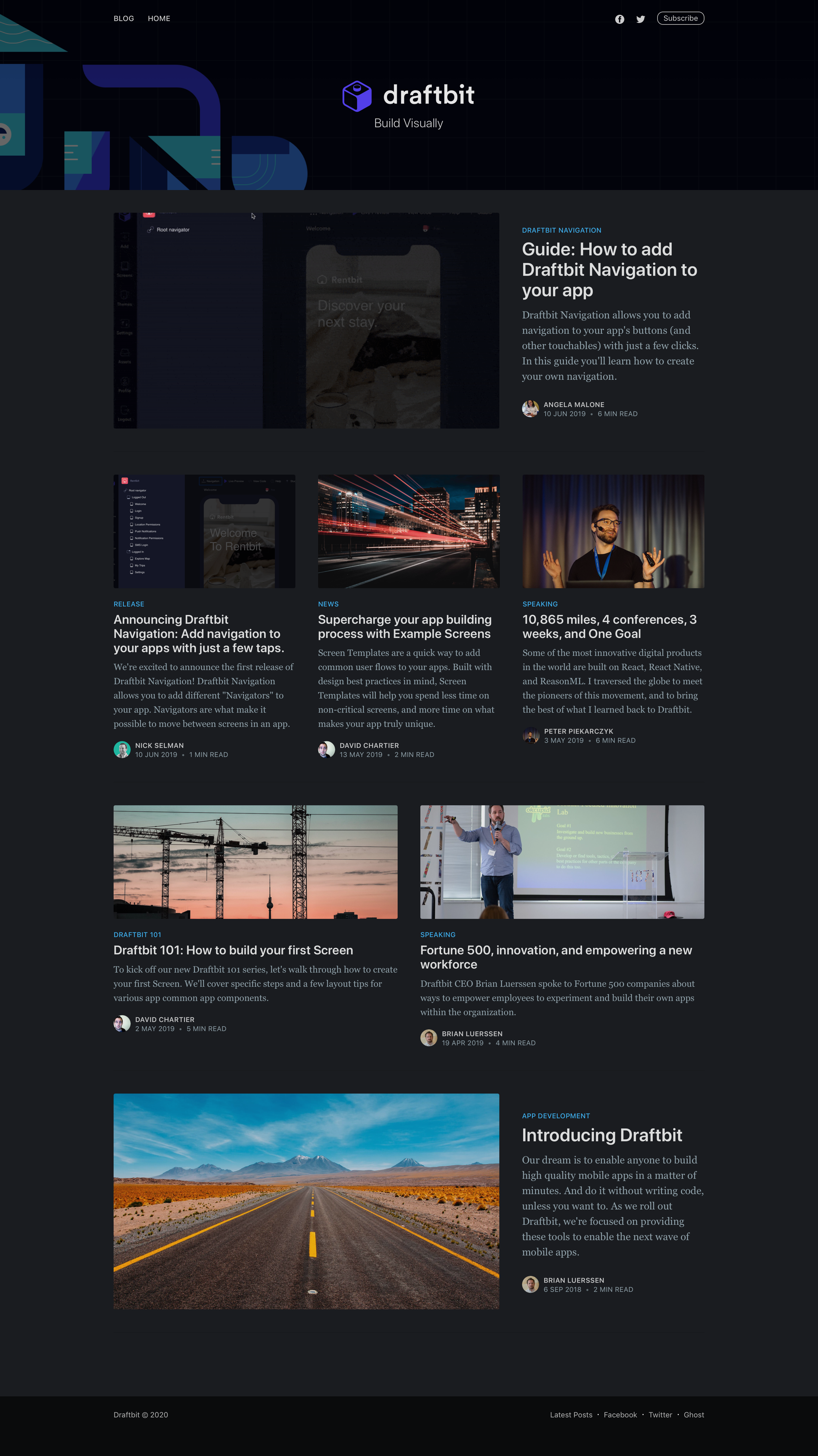 Draftbit - Blog screen