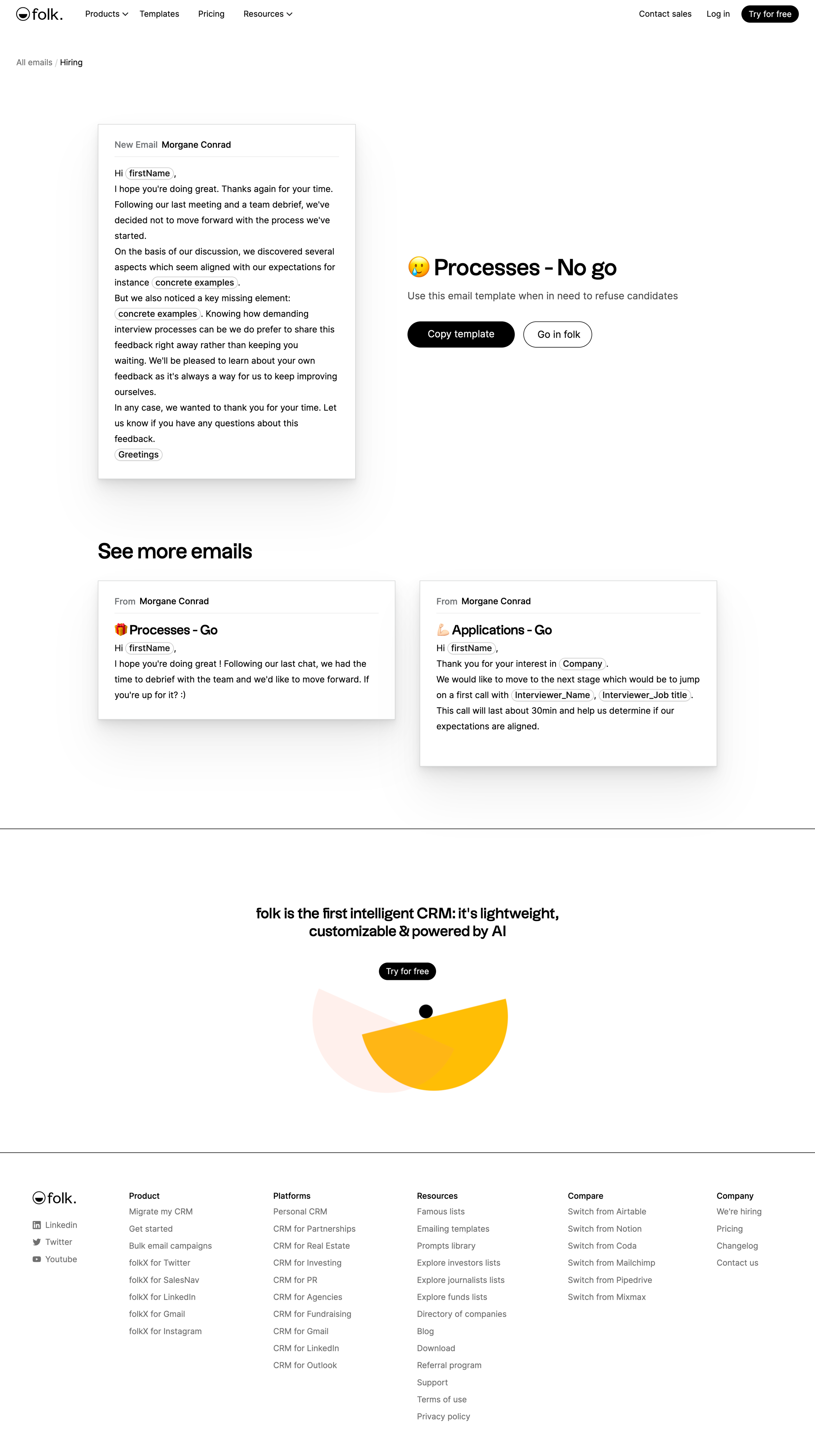 Folk - Processes - No go screen