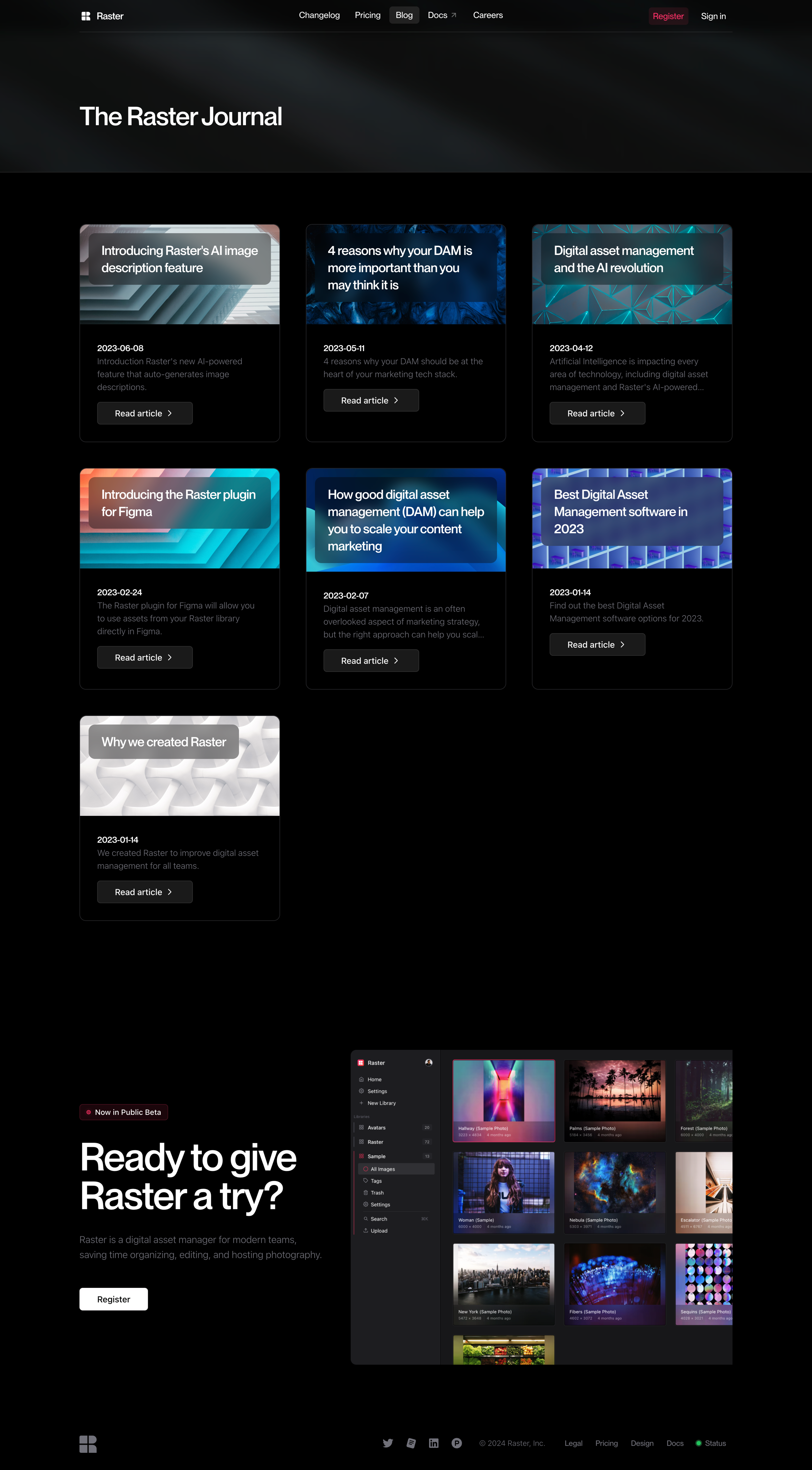 Raster - Blog | Raster screen