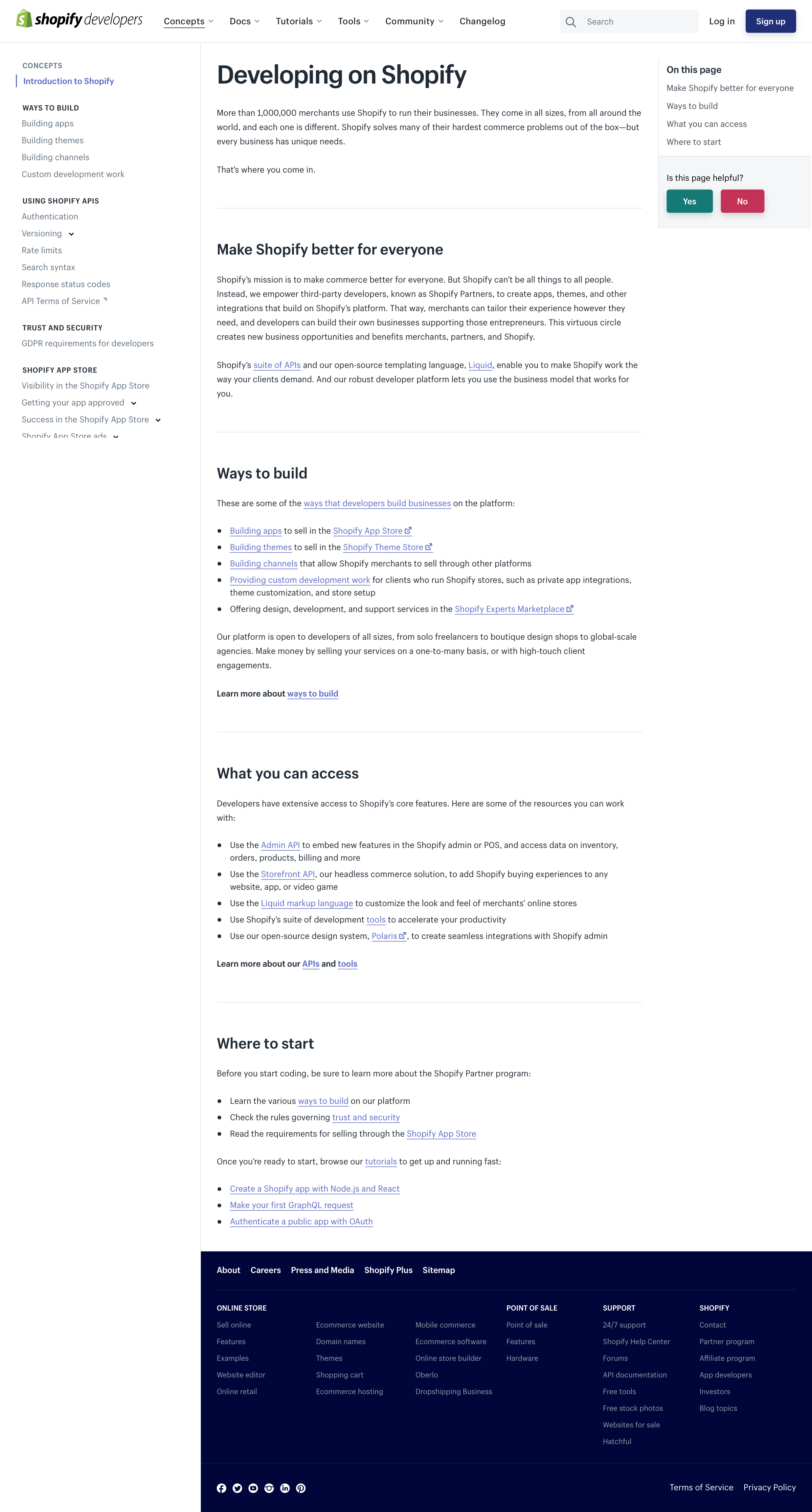 Developing on Shopify from Shopify