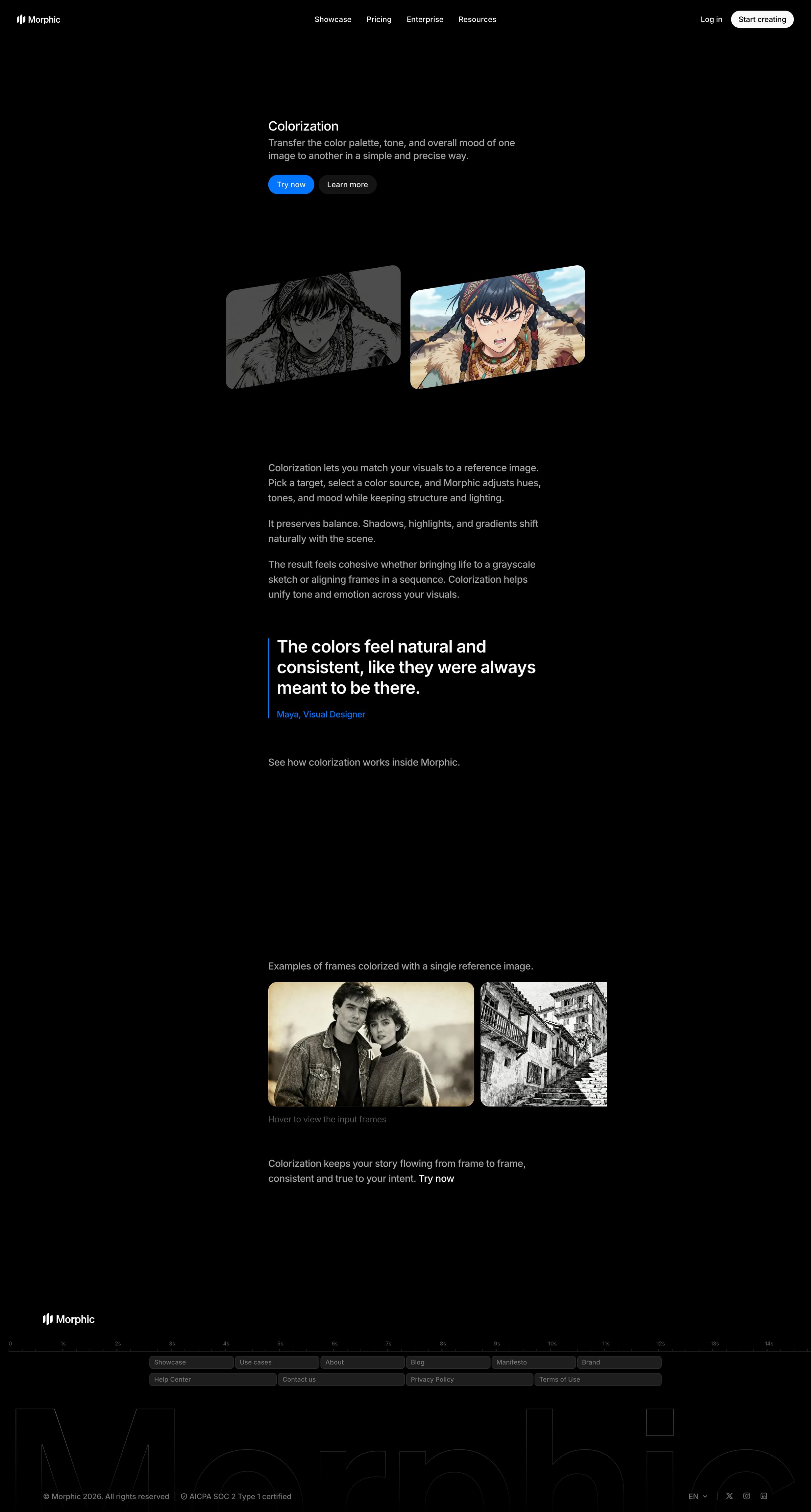 Morphic - Colorization AI Color Transfer Morphic screen