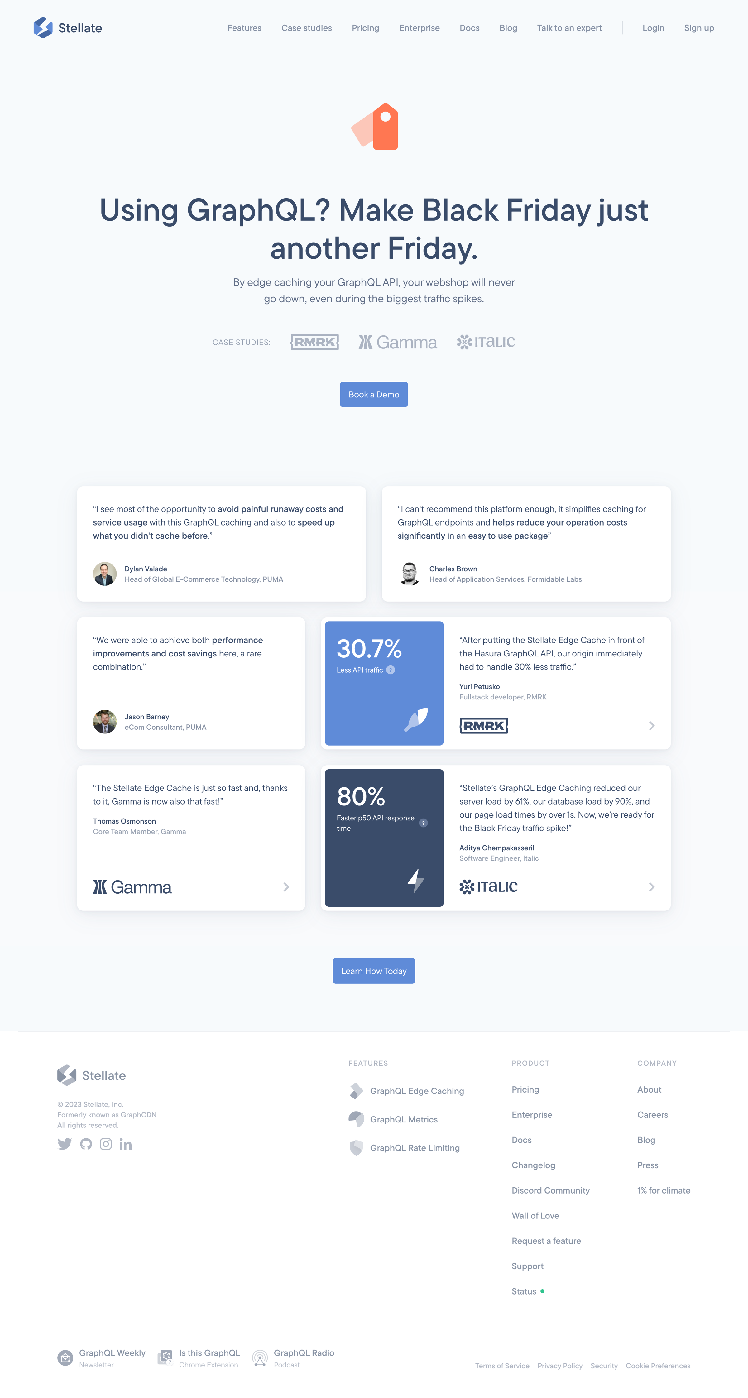 Stellate - Using GraphQL Make Black Friday just another Friday. screen